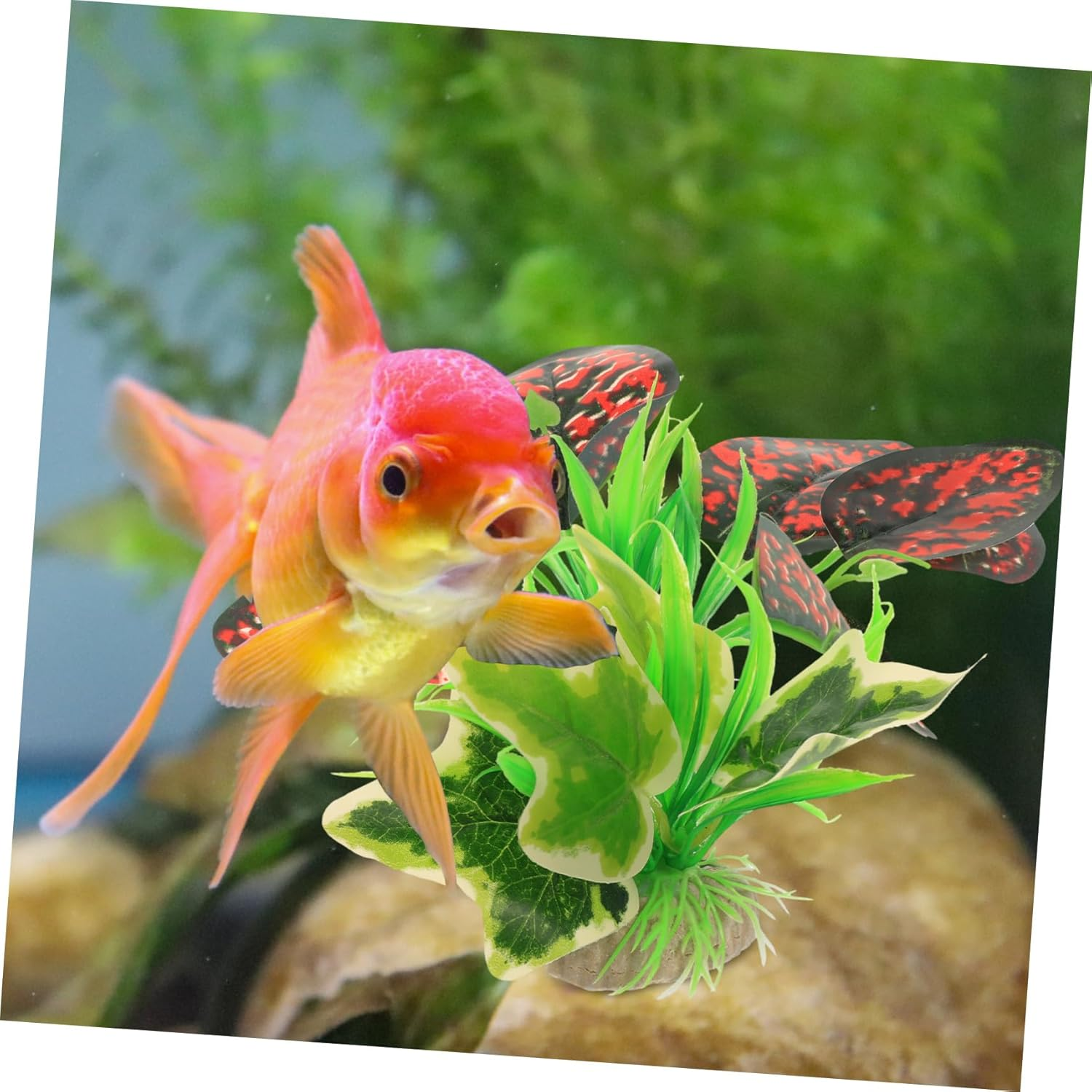 Parliky 4Pcs Artificial Aquarium Plants Simulated Fish Tank Decor Lightweight Faux Water Grass for Aquatic Decoration Safe for Fish and Shrimp Realistic Greenery for Aquariums image number 3