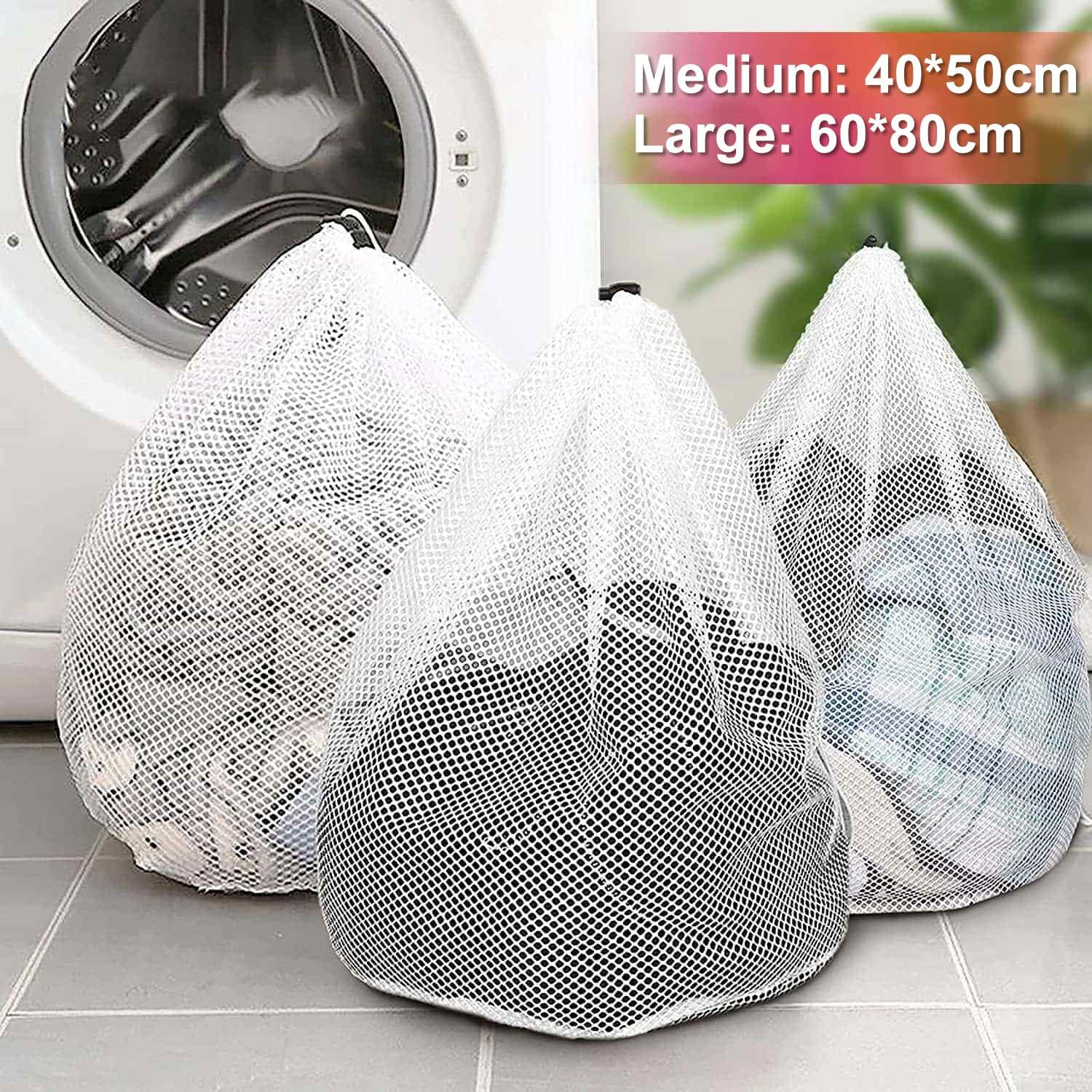 Delicates Wash Bag Laundry Lingerie Bra Washing Pack Set Clothes Case 2Pcs (M) image number 3