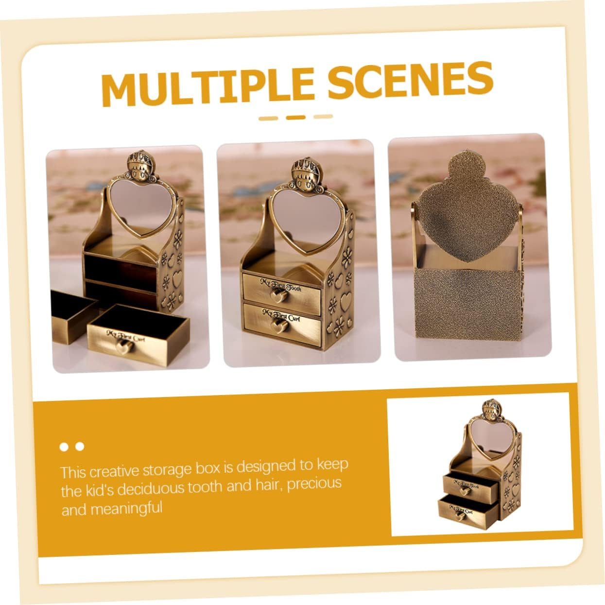 Tooth Fairy Box Boys and Girls Teeth Container Curl for Boy Girl'S Keepsakes image number 5