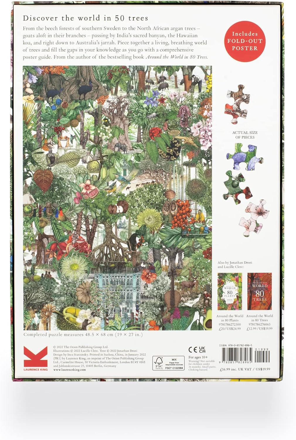 Around the World in 50 Trees Puzzle: 1000 Pieces image number 6