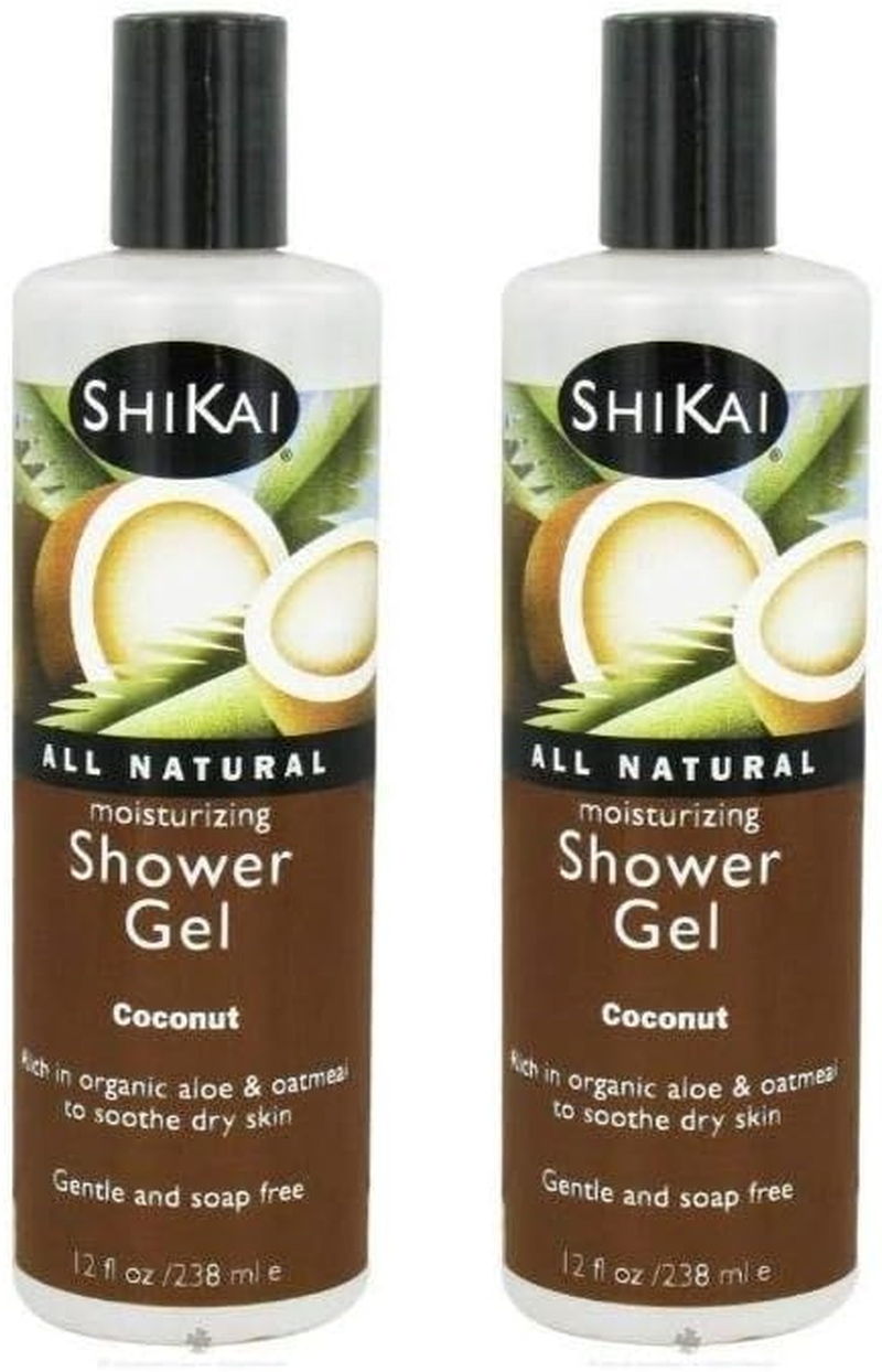Shikai Moisturizing Shower Gel, Coconut, 12 Ounce (Pack of 2) image number 2