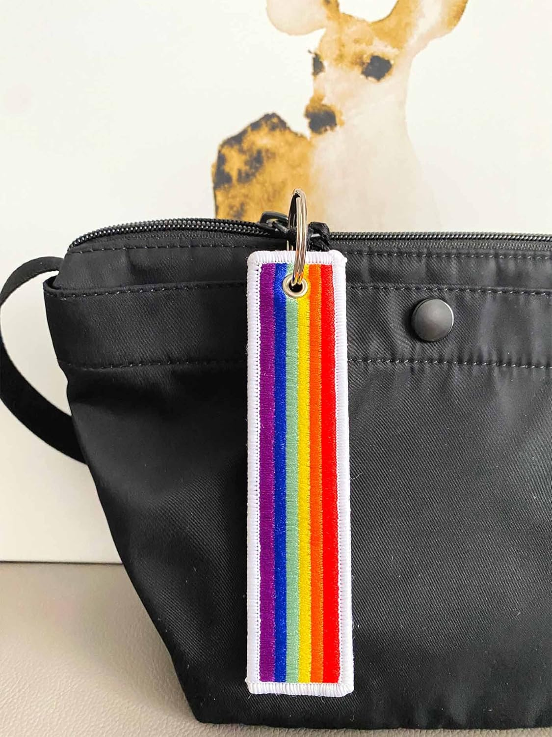 LGBT Bisexual Lesbian Rainbow Non-Binary Transgender Asexual Flag Keychain