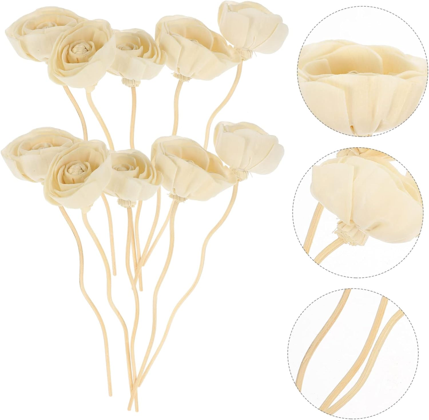 COHEALI 50Pcs Aroma Diffuser Sticks for Essential Oil Diffuser Flower Reed Sticks Fragrance Reeds Fragrance Aroma Bottle Replacement Accessory image number 5