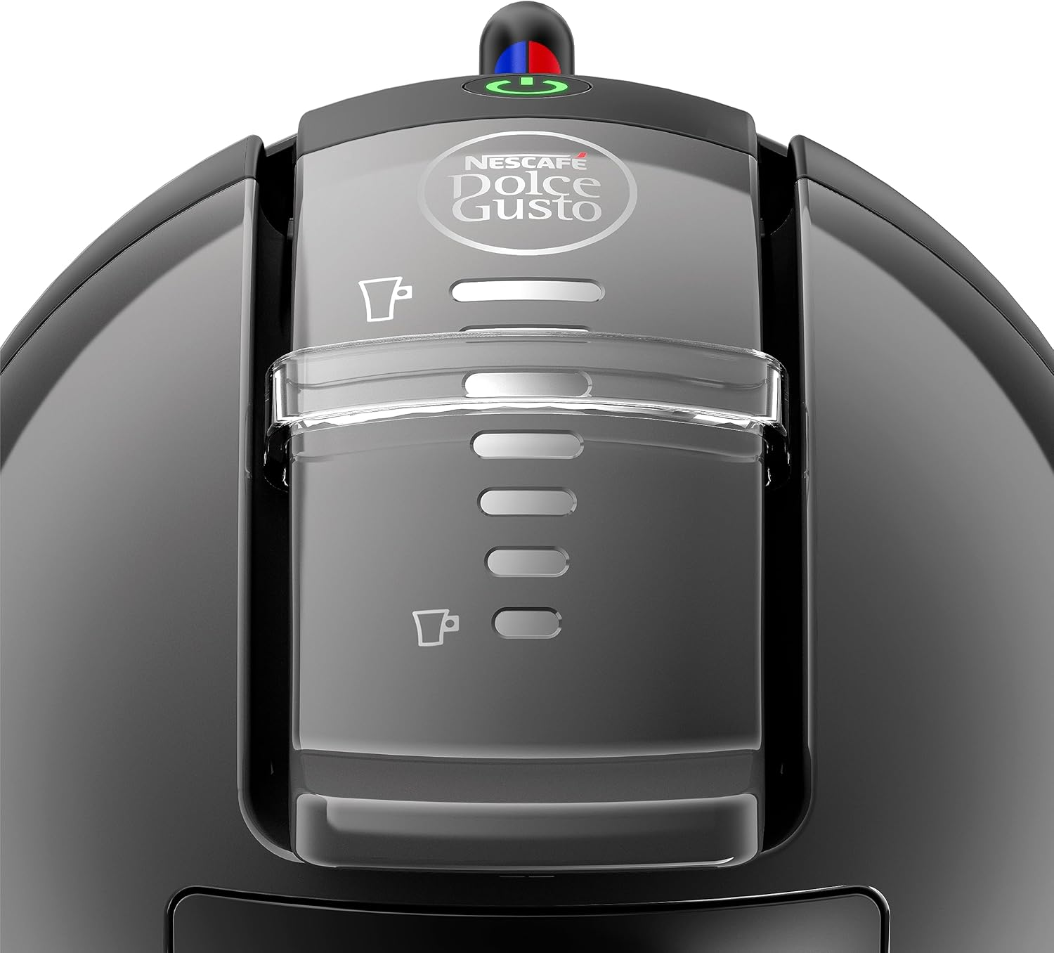 NESCAF&Eacute; DOLCE GUSTO Mini Me Von Krups KP1238 Small Automatic Capsule Coffee Machine, Hot and Cold Drinks, 15 Bar Pressure, 0.8 Litre Water Tank, Eco Mode, Black/Anthracite, KP1238 image number 1