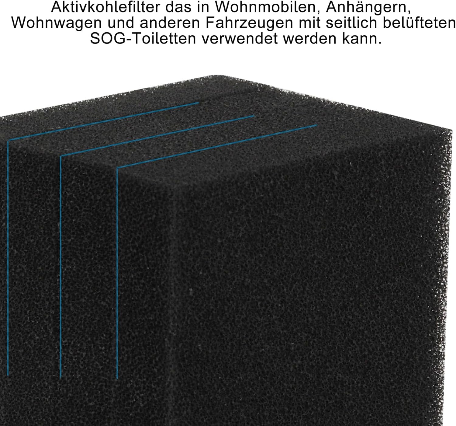 Pack of 4 Sponge Filter Carbon Filter for SOG Exhaust System Filters, 128 &times; 99 &times; 22 Mm Activated Carbon Filter Filter for Thetford Door Variants Motorhome Caravan Toilet Replacement for 517 000 1 image number 4