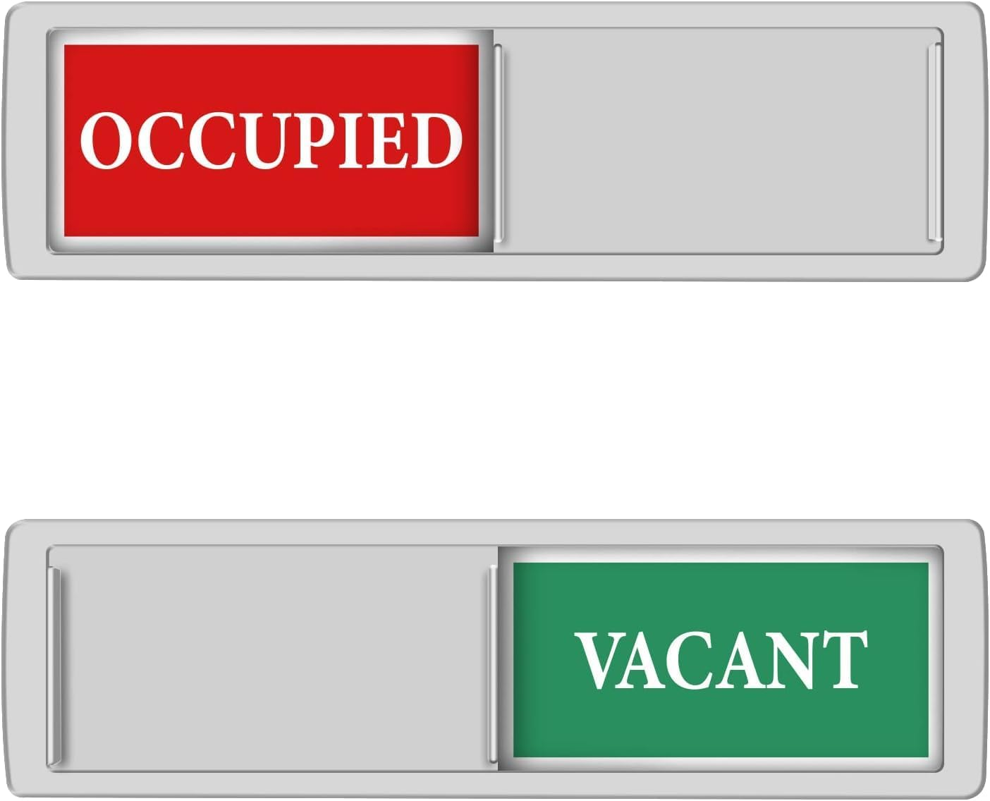 Vacant Occupied Privacy Sign, Vacant in Use Door Sign for Home Office Restroom Conference Hotels Hospital, Slider Door Indicator Tells Whether Room Vacant or in Use, 7'' X 2''