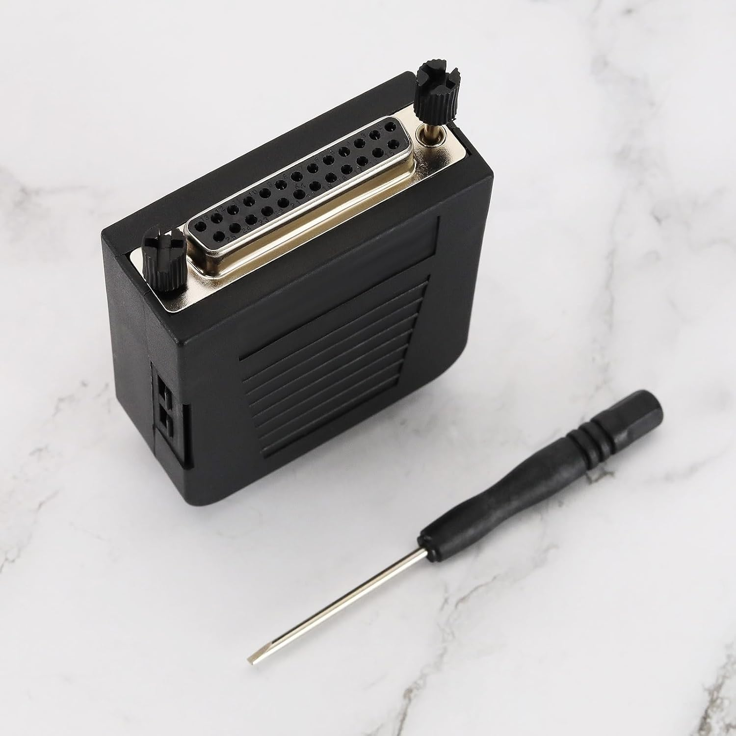 Create Idea DB25 Adapter RS232 D-SUB Serial Adapters 25-Pin Solderless Serial Port Adapter to Terminal Connector Signal Module Long Bolts and Nuts with Case, Female image number 1