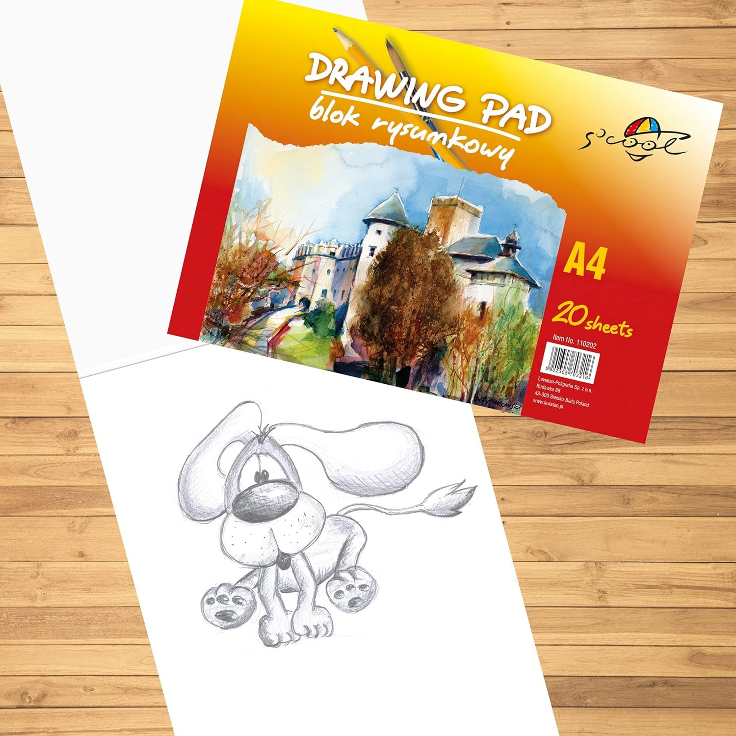 S'COOL Drawing Pad A4 (20 Sheets, 90 G/M&sup2;) - Drawing Paper for Sketching, Painting & Crafts - Drawing Paper for Children, Students & Beginners image number 2