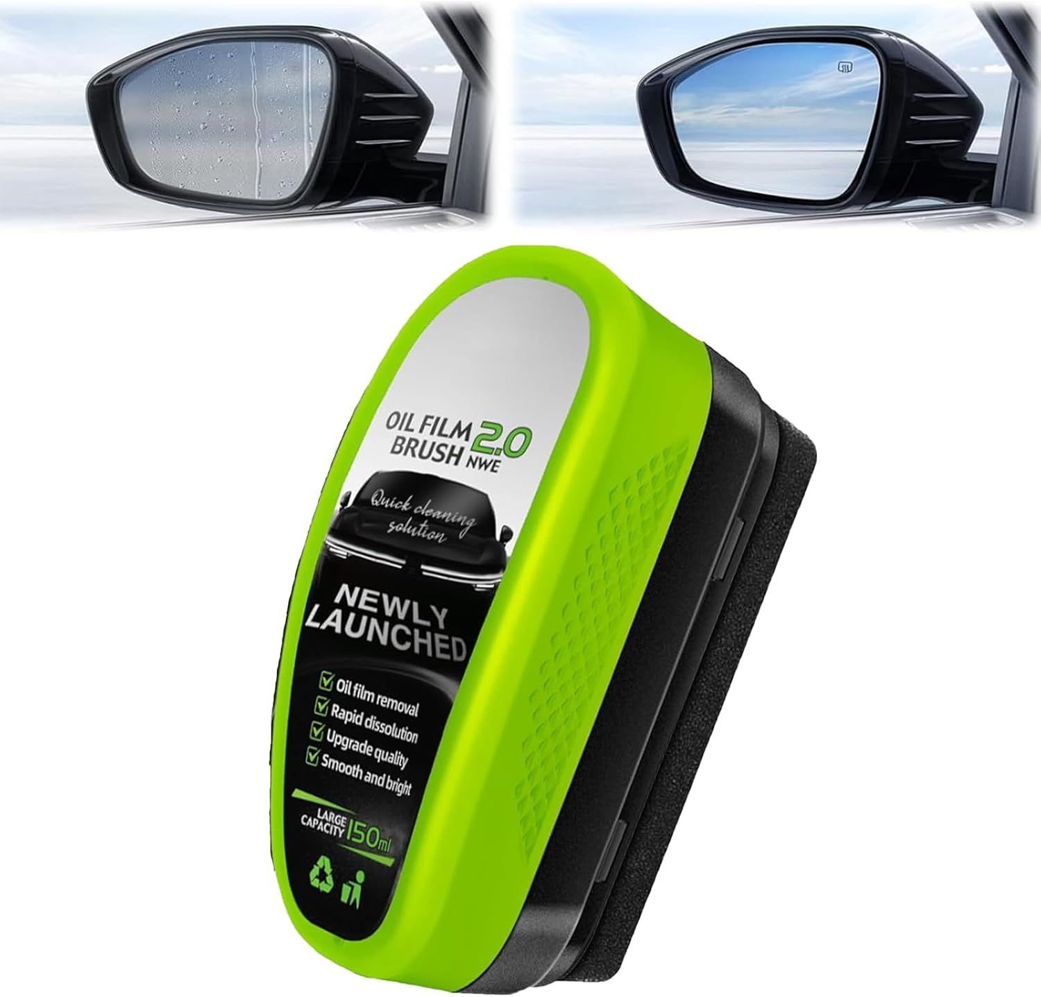 2025 Upgraded Oil Film Cleaning Brush - Clear Vision Windscreen Cleaner Tool with Dual-Scrubber Heads for Car/Suv/Ute Glass Squeegee Combo (1) image number 6