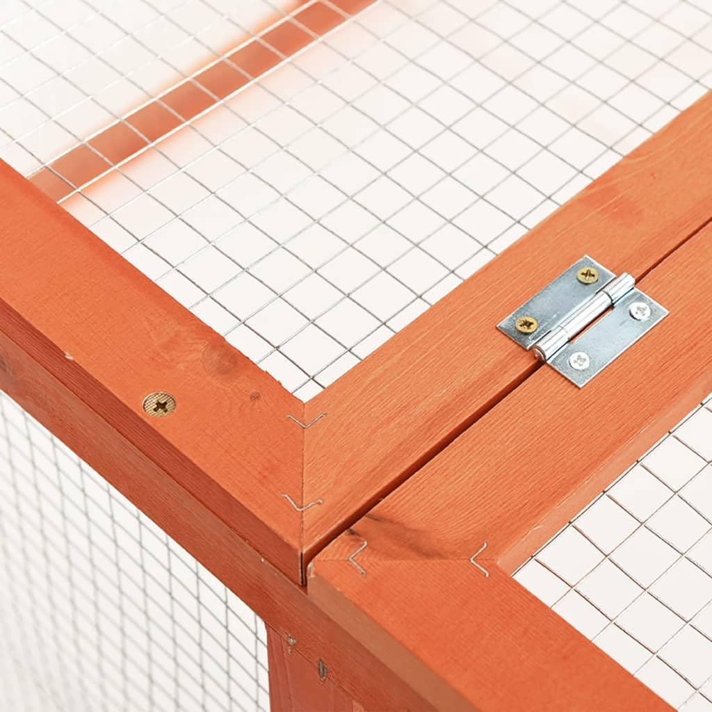 Rabbit Hutch Indoor Bunny Cage Wooden Rabbit House Bunny Hutch Rabbit Cage for Small to Medium Animals, Outdoor Farm Use, 124X120X60 Cm Solid Firwood image number 5