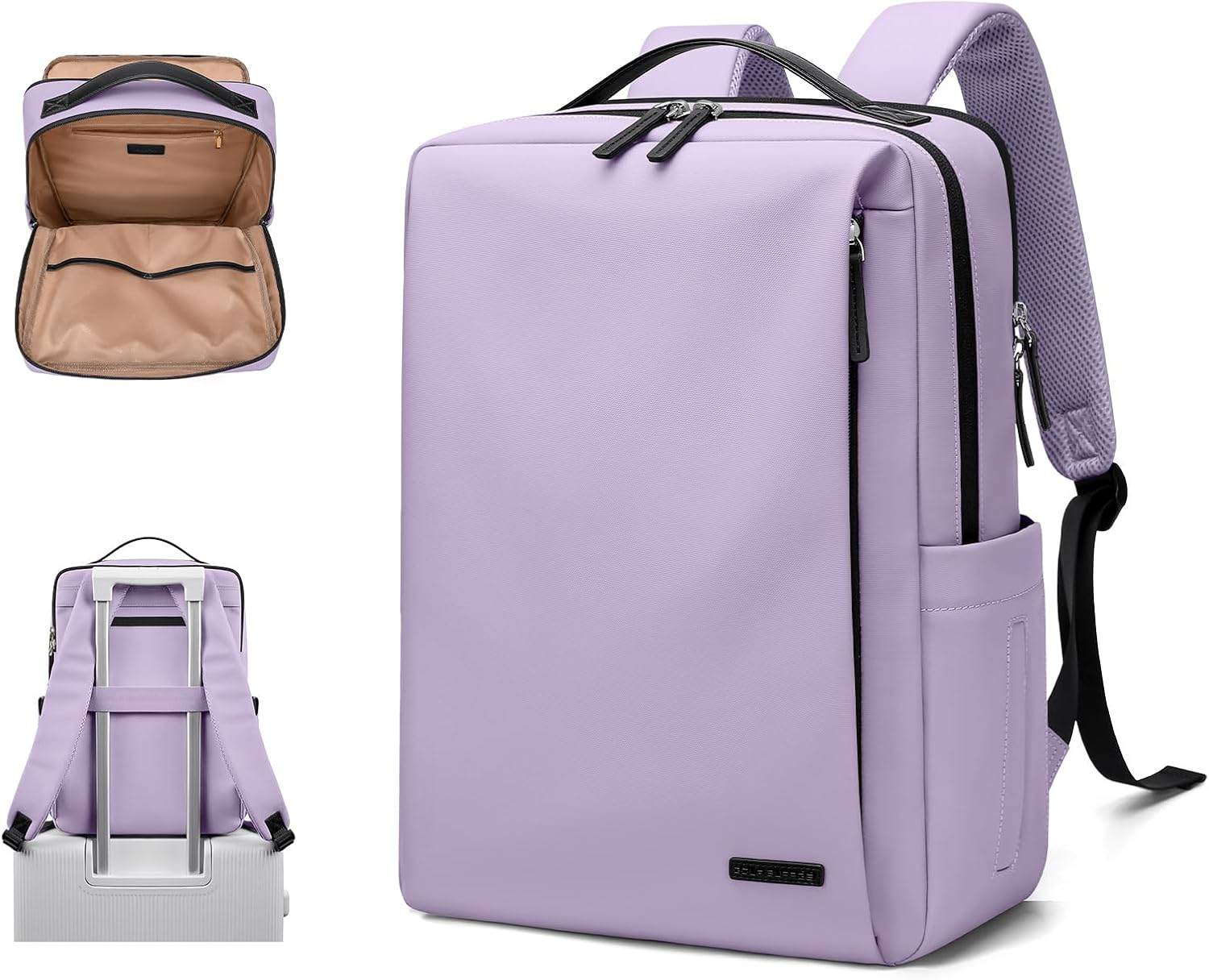 GOLF SUPAGS Faux Leather Backpack Women'S Stylish Laptop Backpack Multifunctional Daypack Waterproof Perfect for Work College and Travel Fits 15.6 Inch Notebooks