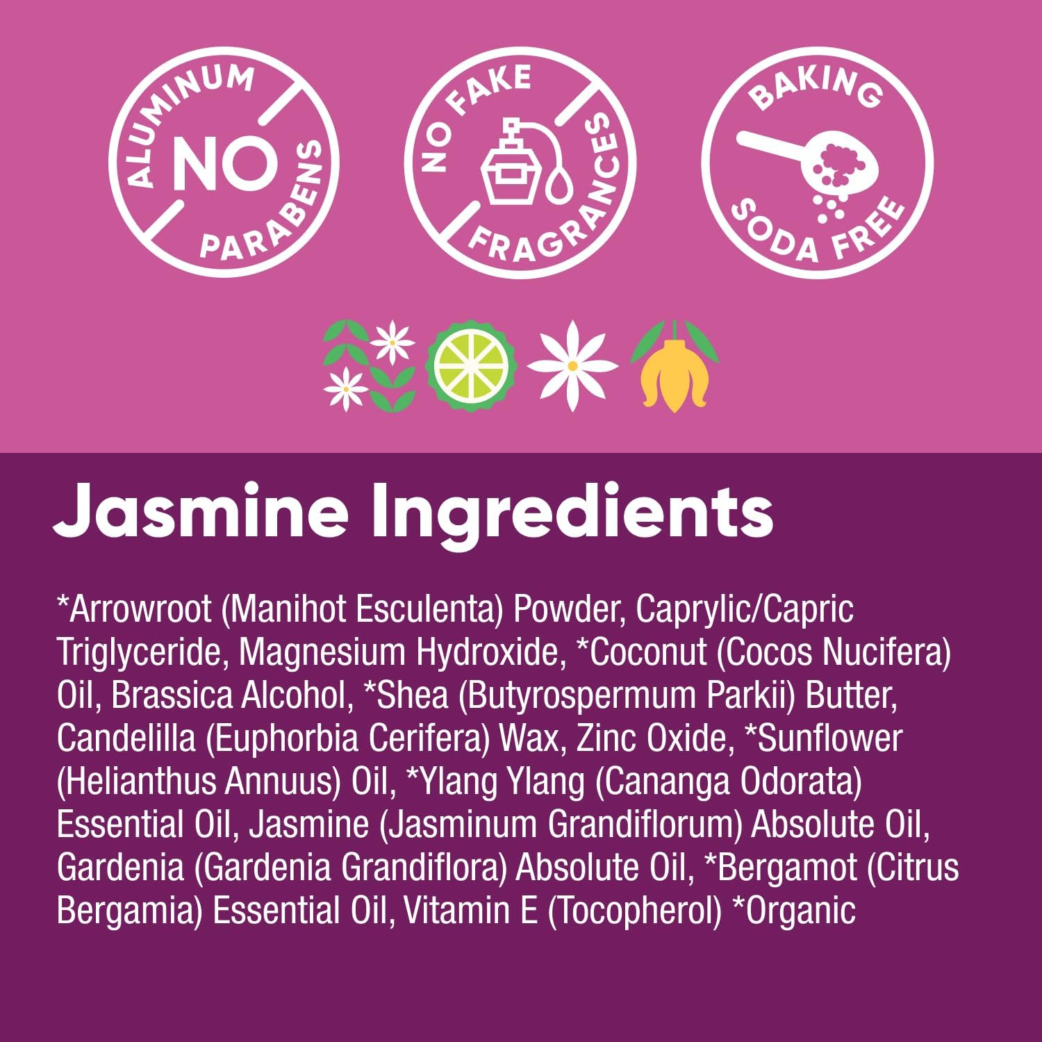 (Jasmine, 80Ml (Pack of 1)) - Pretty Frank Natural Deodorant Stick, Baking Soda Free Natural Deodorant for Women, Men, Teens, Kids - Paraben Sulphate Free with Arrowroot, Coconut Oil, Shea Butter, Vitamin E, Zinc (Jasmine, 1Pk) image number 5