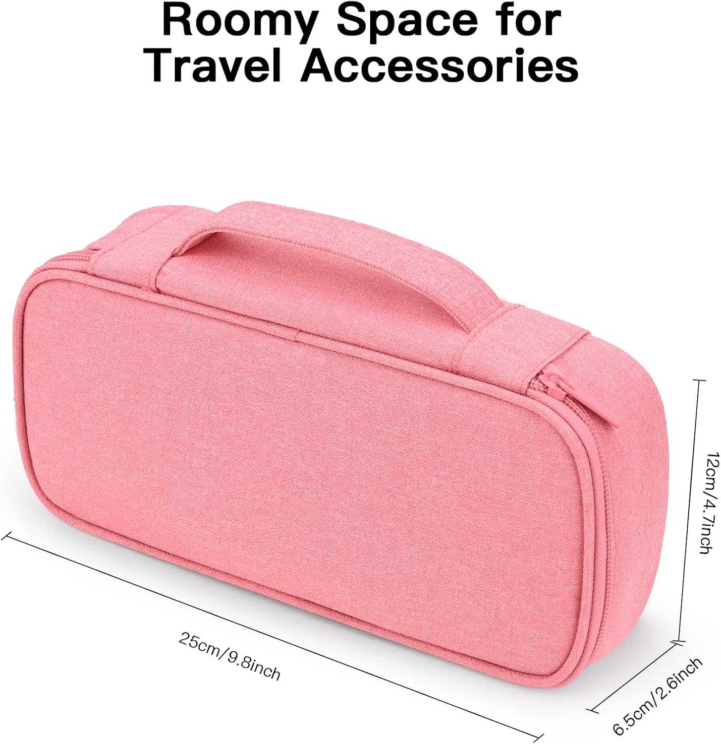 Cord Organizer Travel Case, Electronics Organizer Pouch Bag for Cable & Charger (Pink) image number 7