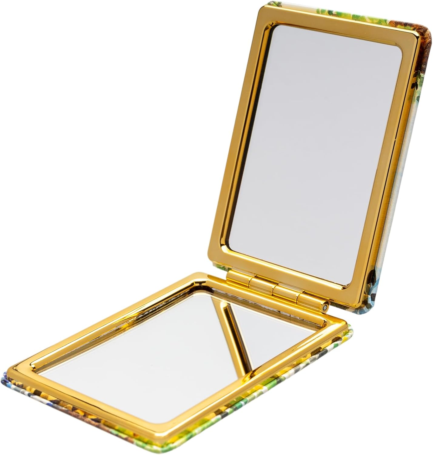 Pearl Man-2 Desktop Mirror, Foldable, Includes 2X Magnifier, Small, Cute, Makeup, Manhattaners, Compact Mirror