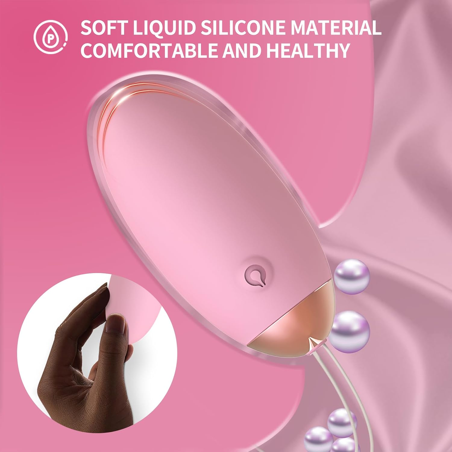 COREXPOWER Remote Control Vibrator for Women, Wearable Wireless Remote Vibrator Adult Toy, Mini Egg Shape Vibrator Bullet, Vibrating Ball for Women, Little Pink Rem image number 1