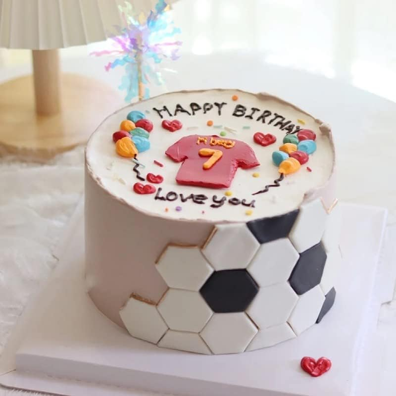 4 Pcs Soccer Ball Cookie Cutter,Hexagon Cookie Cutter,Football Cake Fondant Cutter Funny Biscuit Cutters,Multi Size Football Soccer Pattern Cutters Mould for Baking Cake Decorations image number 5