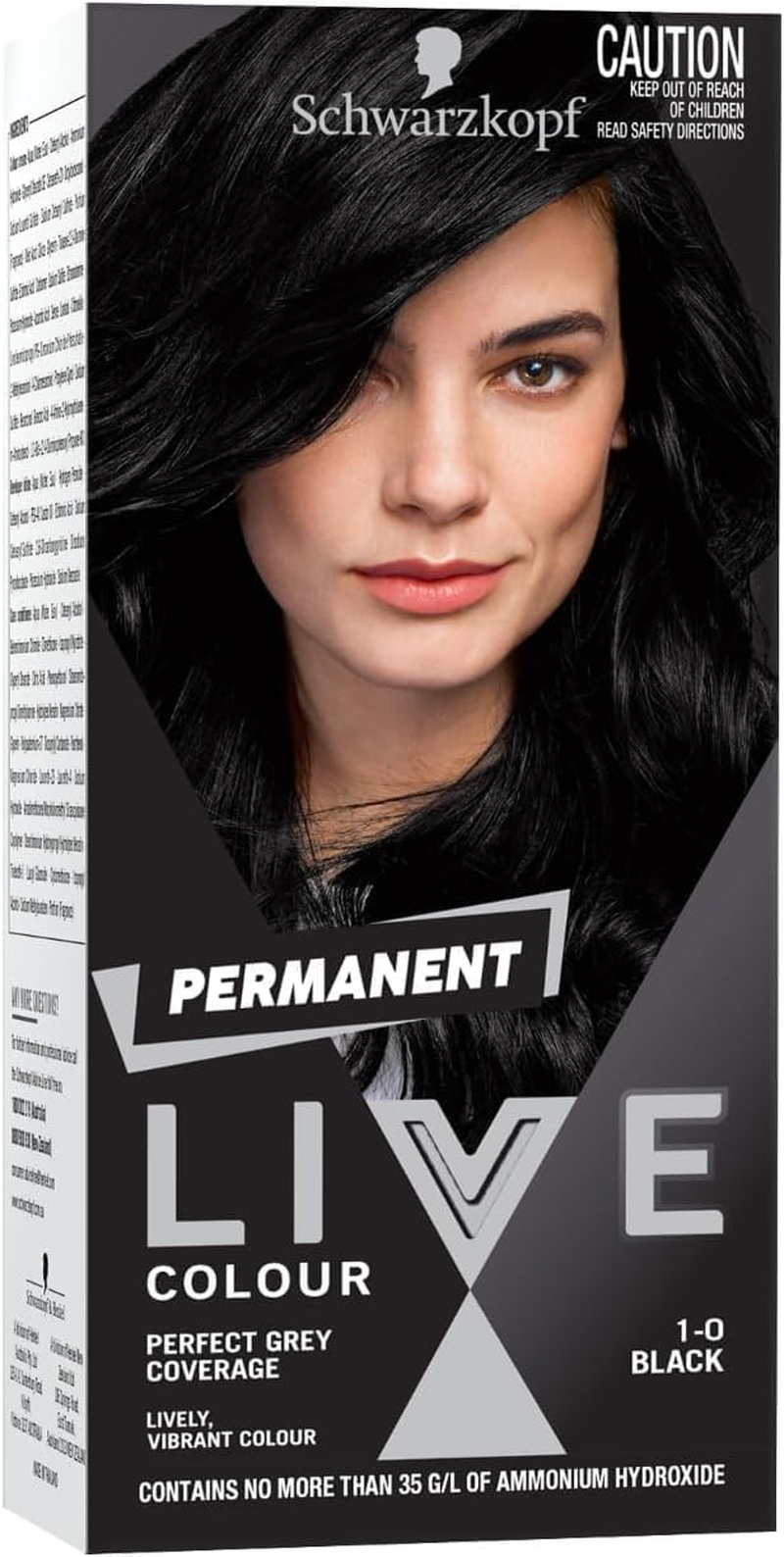 Schwarzkopf LIVE Colour Permanent 1.0 Black (Pack of 2)
