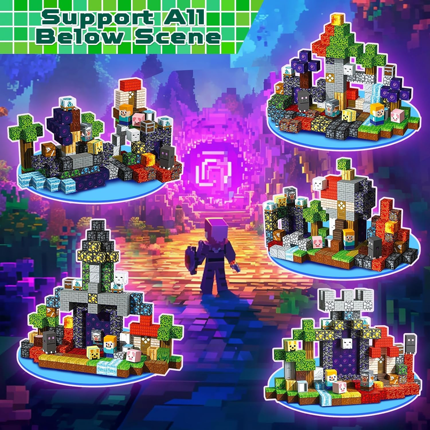 200 PCS Magnetic Blocks - Magnet Toys for Kids, Boys and Girls, Magnetic Building Blocks Cubes, Stacking Magnets for Kids, Birthday Gifts for Boys and Girls Age 3+ Years Old image number 4