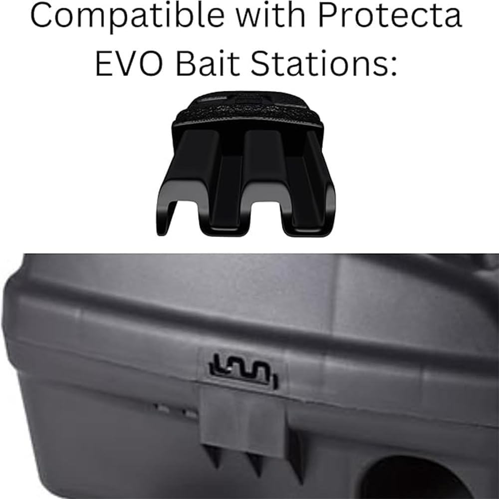 WADY 4-Pack Mouse Station Key Replacement, Durable Plastic Bait Station Keys Compatible with Standard Rat Traps, Outdoor Rodent Control Box Accessories for Pest Management (Black) image number 1