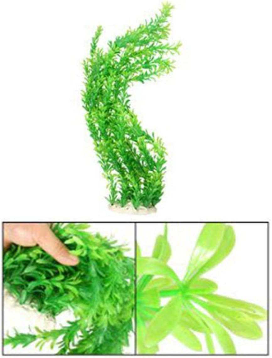 Saim 60Cm Green Leaves Emulational Aquatic Plastic Plant for Fish Tank Aquarium image number 2