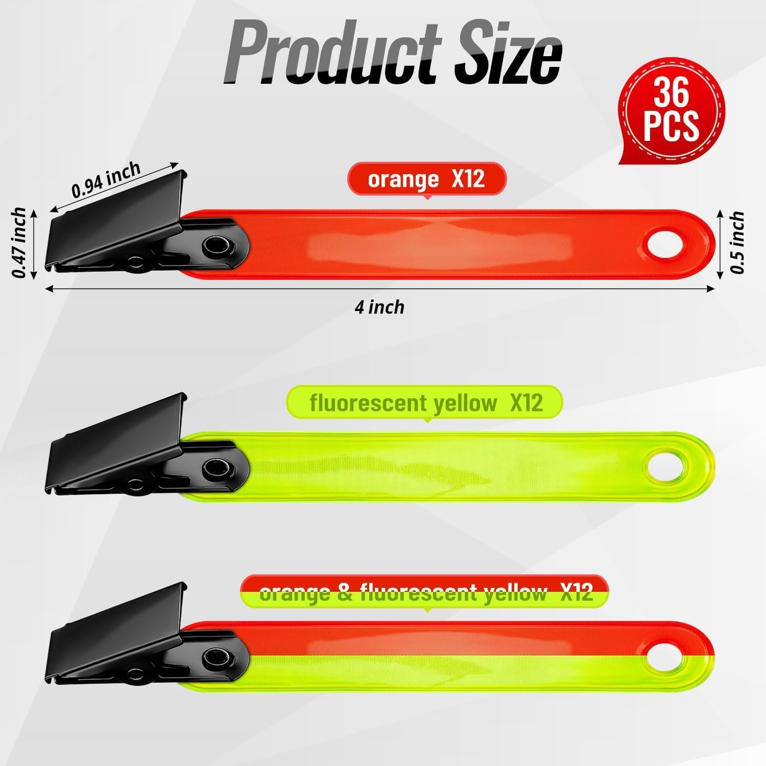 36Pcs Trail Markers for Hiking, Multiple Color Reflective Trail Marking Ribbons with Clip for Hunting Outdoor image number 5