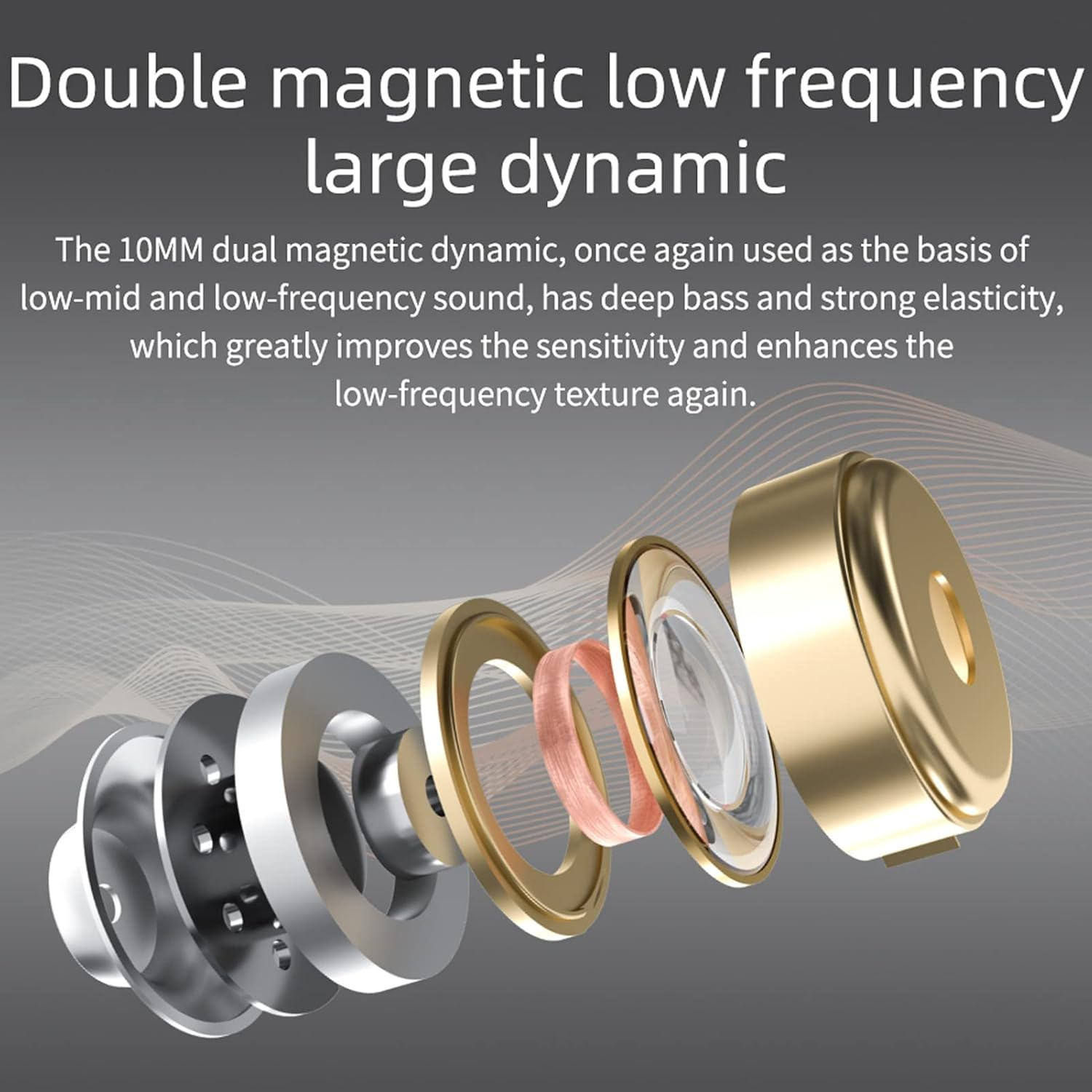 Ciciglow KZ‑DQ6 In-Ear Earphones, Wired Earphones, 3DD Hifi Bass Earphones, Noise Cancelling Headphones for Gaming Sports Music (Grey, with Microphone) image number 6