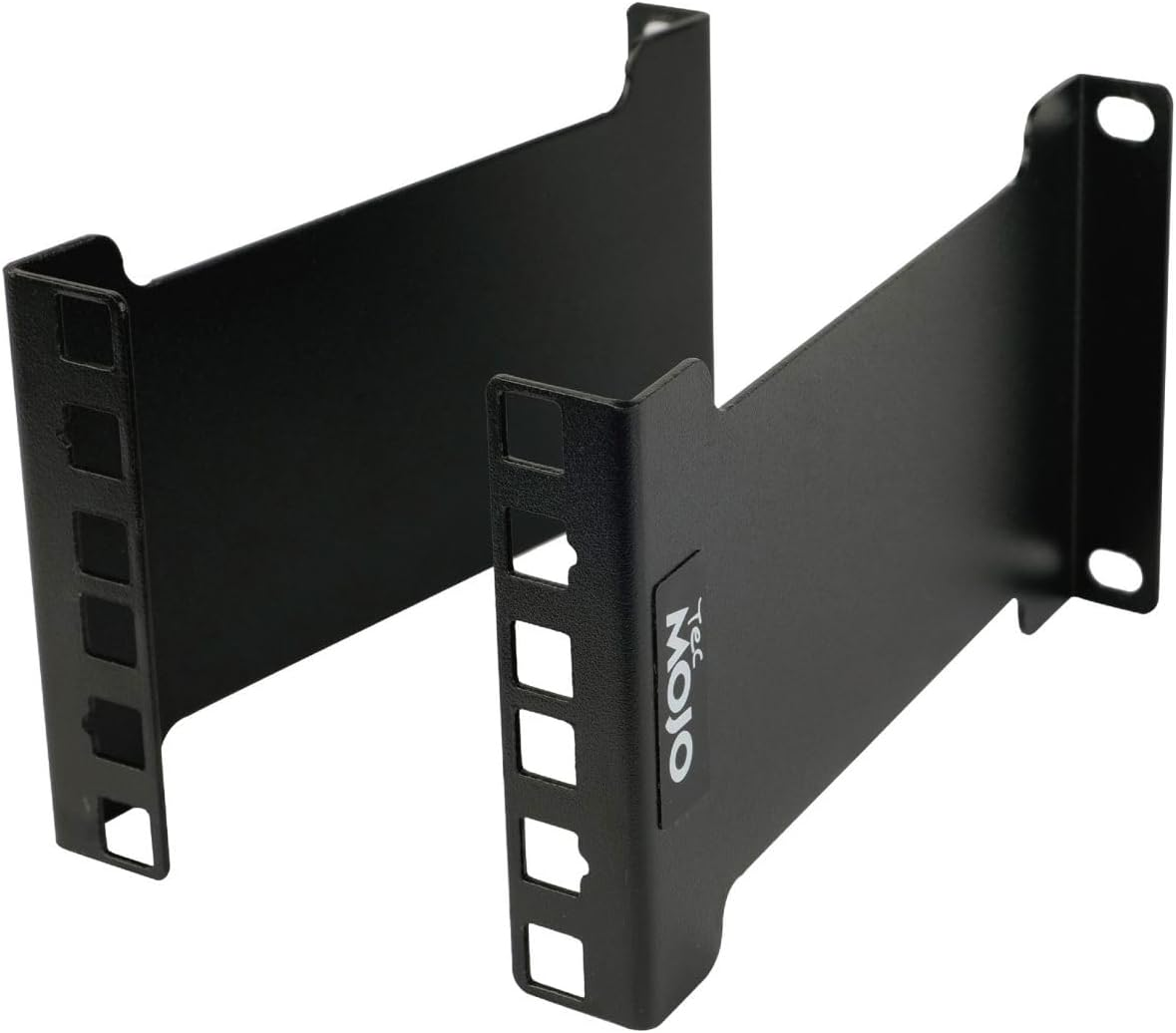 Tecmojo 1RU Server Rack Depth Extender, 152 Mm Recessed Rack Mount Adapter Kit for Network Rack, Standard 19 Inches Open Frame Rack Compatible, Black image number 5