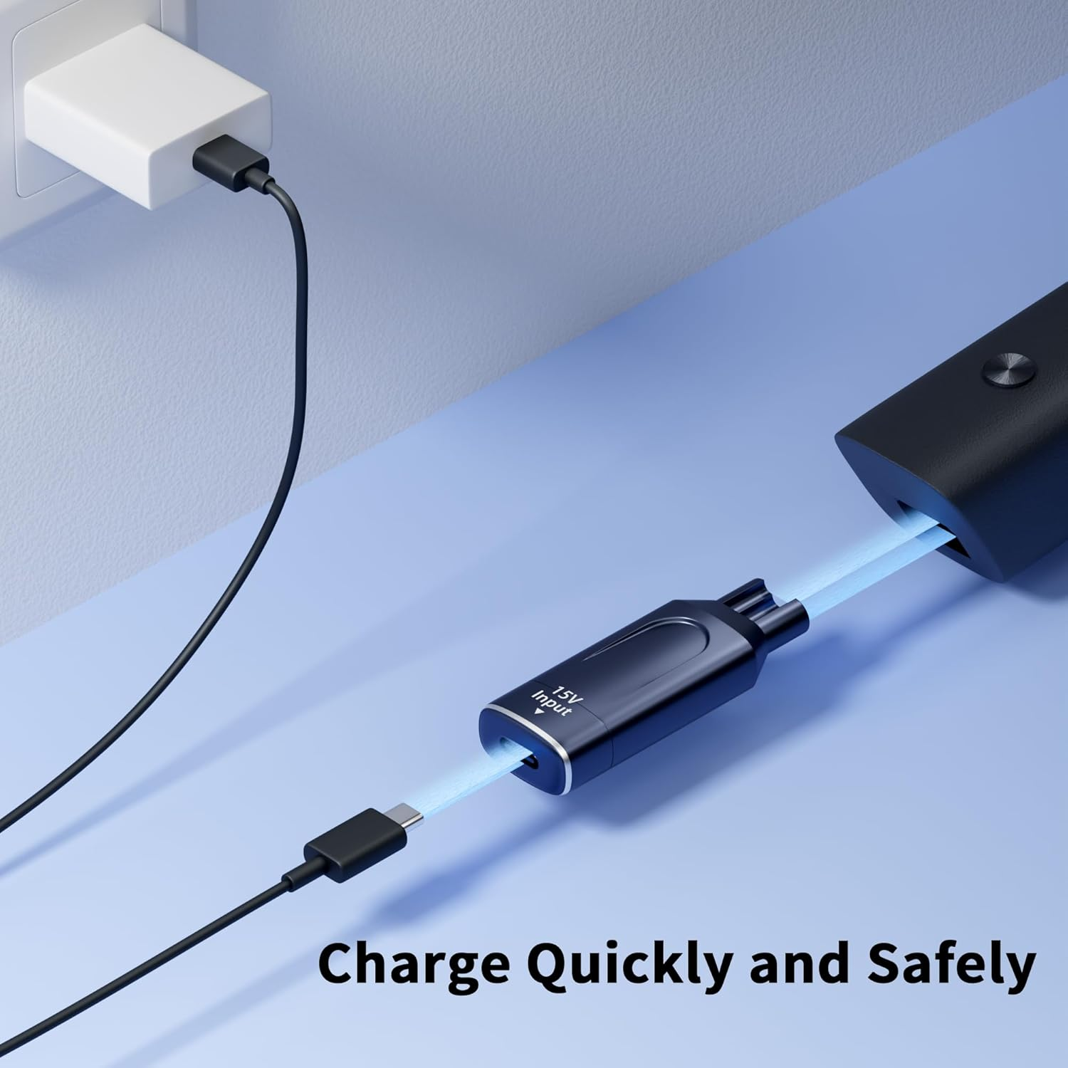 15V HQ8505 Type-C Shaver Charger Adapter Charging Converter for Philips HQ8505 7000 5000 3000 Series, Oneblade QP6520 QP6530 QP6510, USB-C Philips Shaver Charging Converter (Without Charger Cord) image number 3