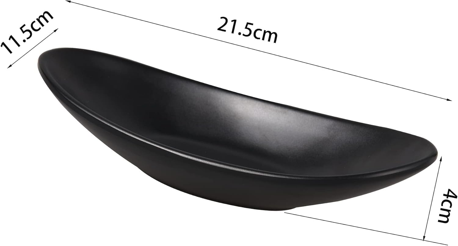 Feyarl Ring Dish Black Key Dish for Hallways Small Jewelry Tray Entryway Key Bowl Decorative Trinket Dish for Home Dresser Bathroom (Oval)