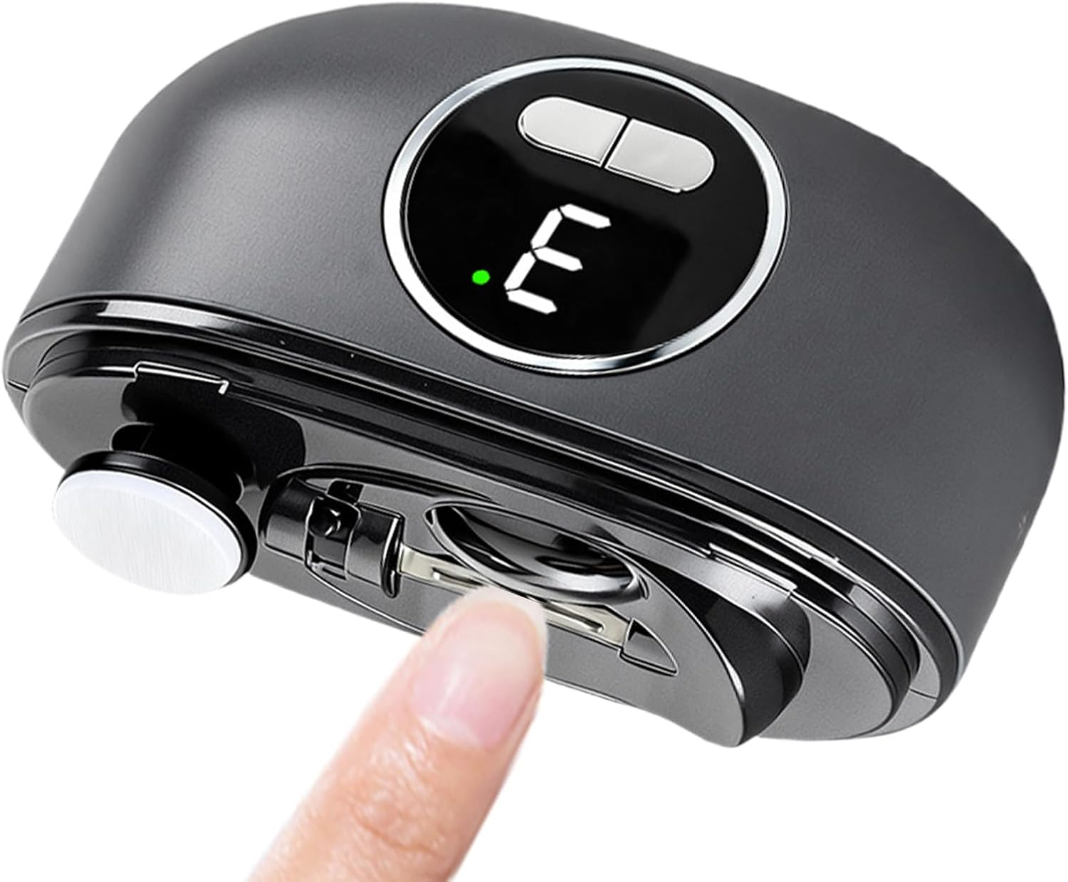 Electric Nail Clippers, Automatic Nail Clippers and Polisher 2 in 1, Cordless Rechargeable Fingernail Cutter, USB Rechargeable Quiet LED Trimmer for Friends Students Men Women Home Indoor