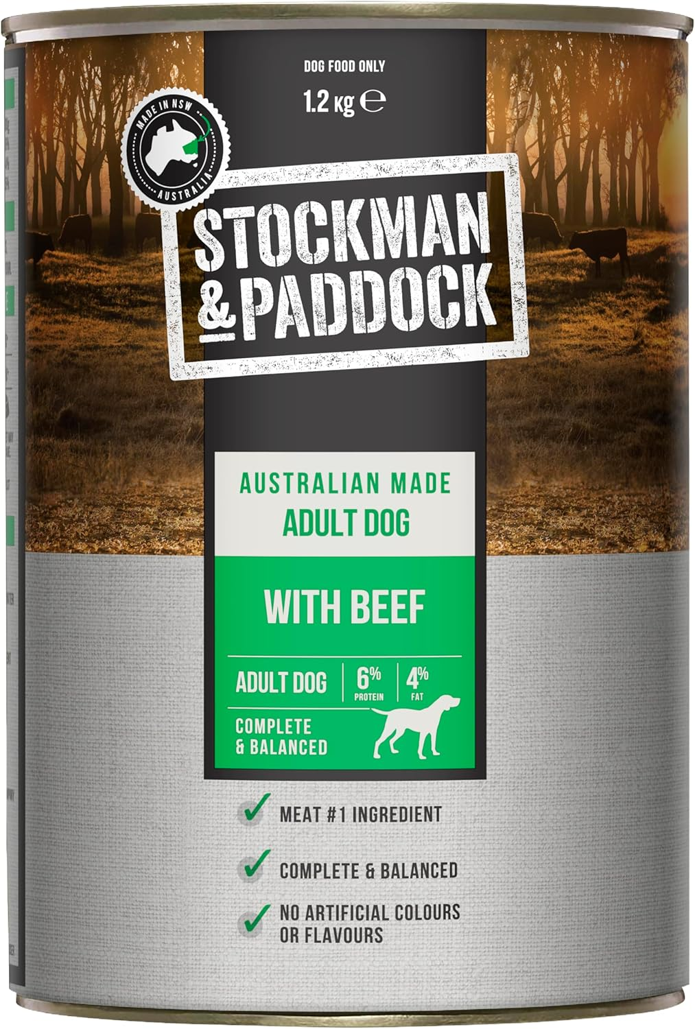 Stockman & Paddock Adult Wet Dog Food, 5 Kinds of Meat 6X1.2Kg - Real Australian Meat for Complete Nutrition, a Hearty Meal Dogs Love image number 2