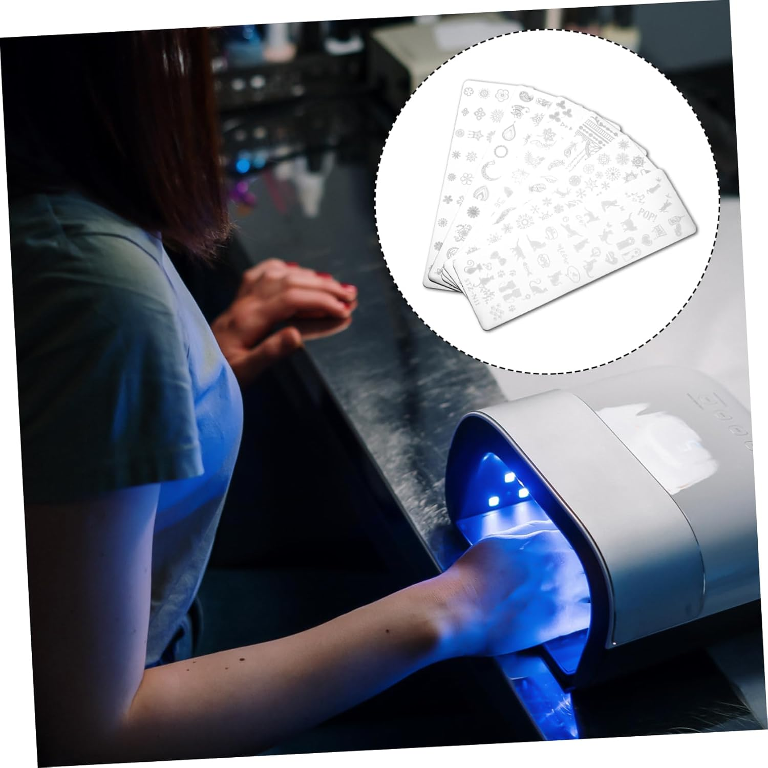 LOLIPPYY 6Pcs Floral Nail Art Stamping Plates Botanical Nail Charms Decorations for Manicure image number 3