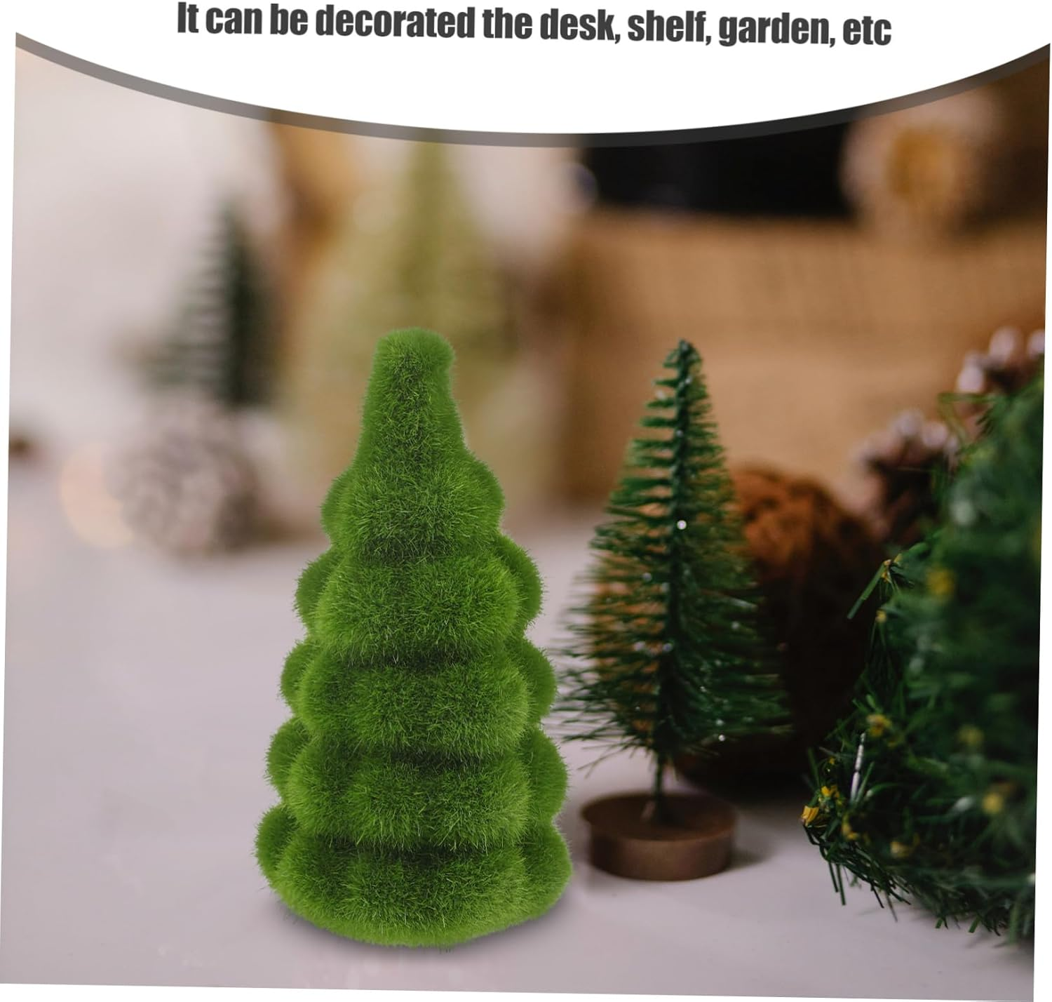 GARVALON Mini Artificial Flocking Christmas Tree for Outdoor Christmas Decorations Xmas Tree Ornaments for Home Tabletop Decor image number 1