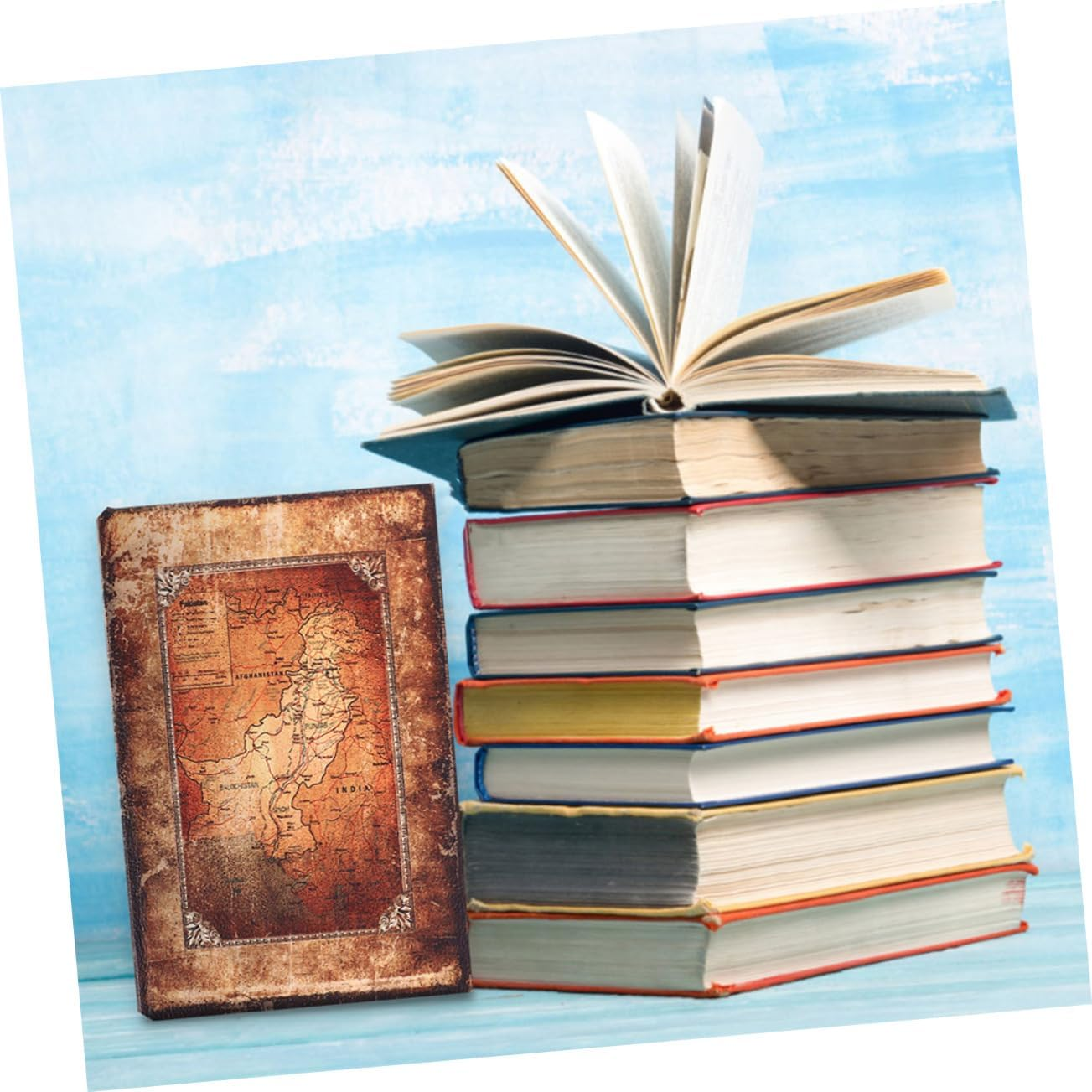 GARVALON Vintage Book Shaped Key Storage Box European Style Simulation Book Ornament Decorative Keepsake Organizer for Jewelry and Items for Home image number 4