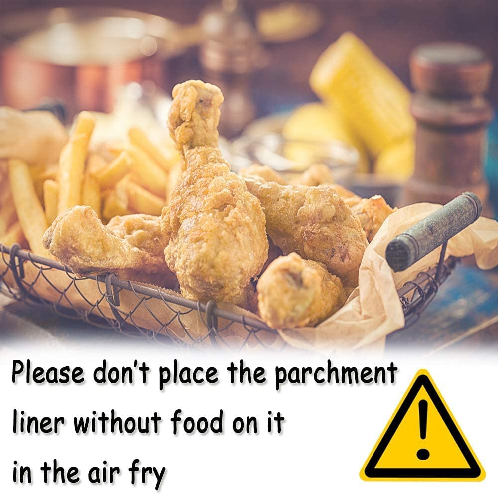 Air Fryer Parchment Paper - 200 PCS 8.5 Inch Perforated Parchment Liner,Air Fryer Liners Baking Sheets for Air Fryer,Steaming Basket,Baking,Ovening and More image number 3