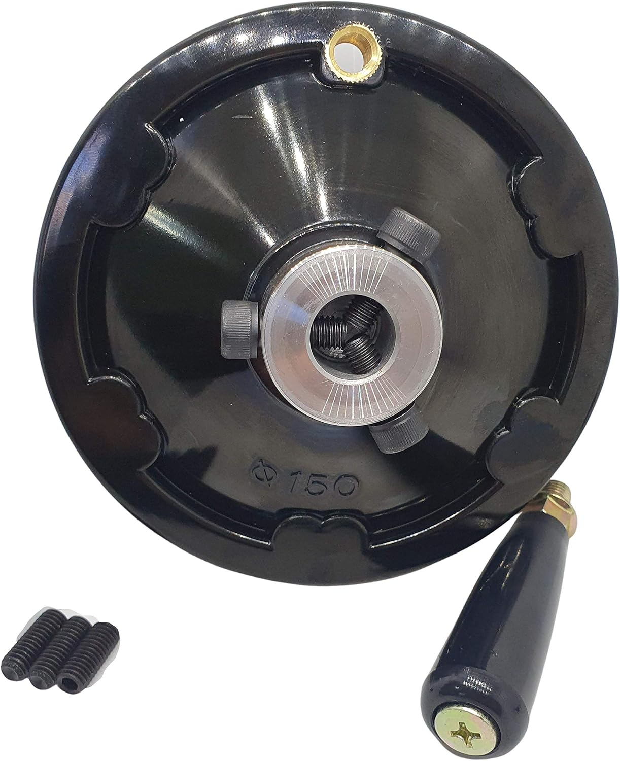 Korean OD 6" Ultimate Handwheel for Any Machine Fits 3/4"-19.10Mm Shaft or Smaller Ideal for Table Saw Band Saw Milling Lathe Drill Press Tailstock Liquid Filling Equipment Crank Revolving Handle image number 2