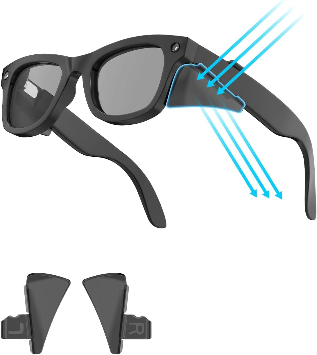 Rcstyle Hibloks Side Eyewear Shields Compatible with Ray-Ban Meta/Oakley Meta HSTN Safety Smart Glasses, Durable, Lightweight and Comfortable image number 2