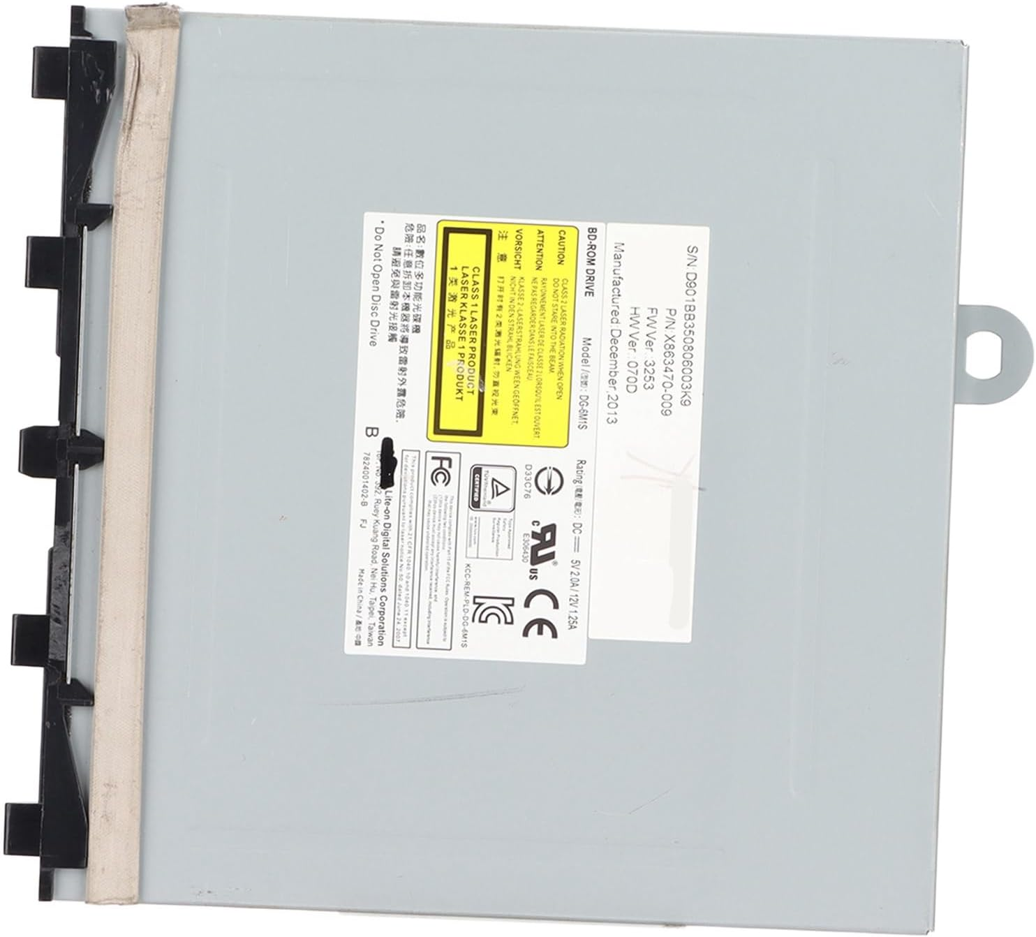 Internal Disc Drive Replacement for One Model No. DG-6M1S-01B, Game Console Bluray Disc DVD Drive Replacement Parts image number 6