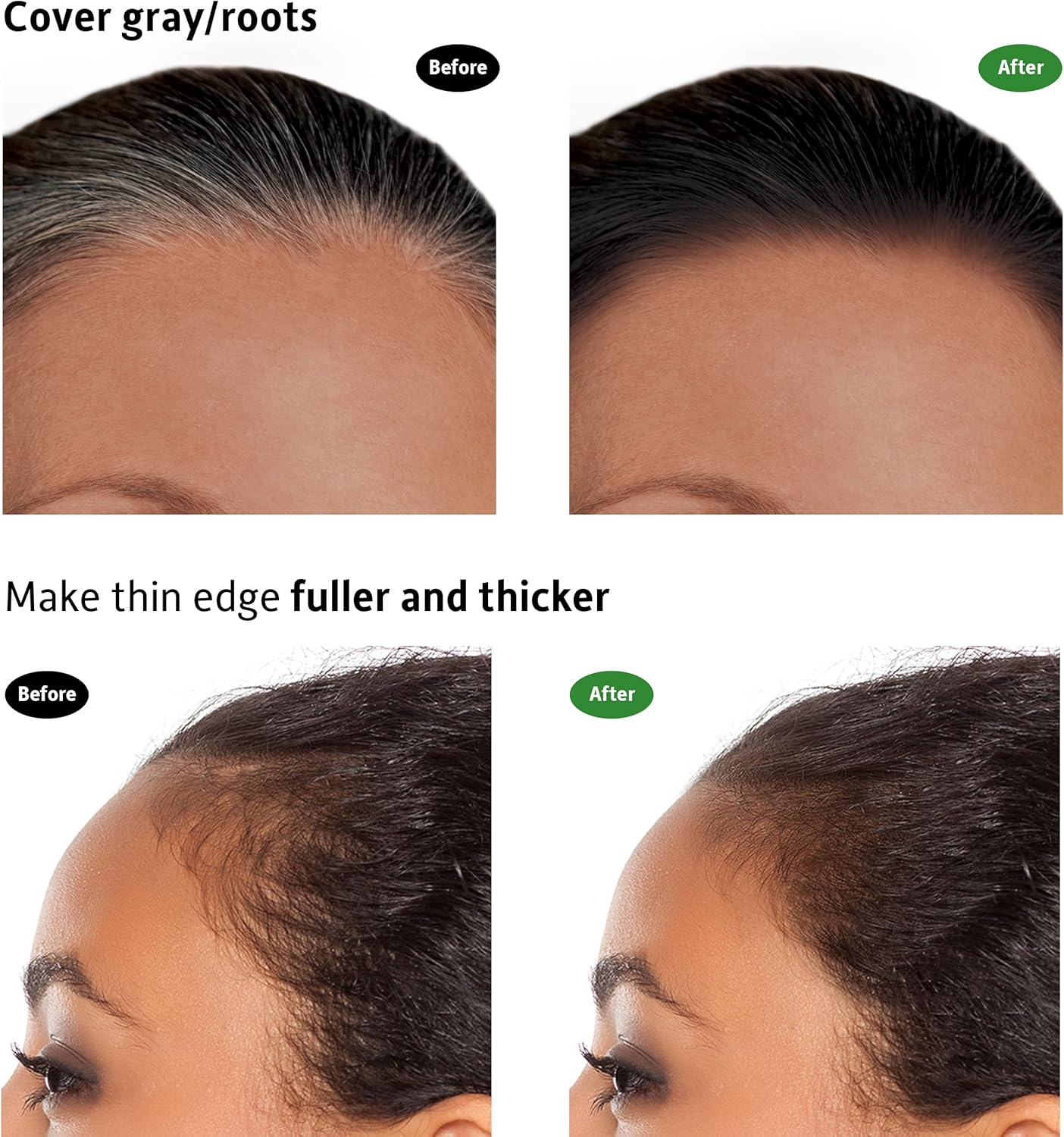 EBIN NEW YORK 24 Hour Colored Sleek Stick, Dark Brown, 3Pack (0.53Oz Each) - Covers Gray Roots, No Flaking, No Residue, Strong Hold for All Hair Types - White image number 2