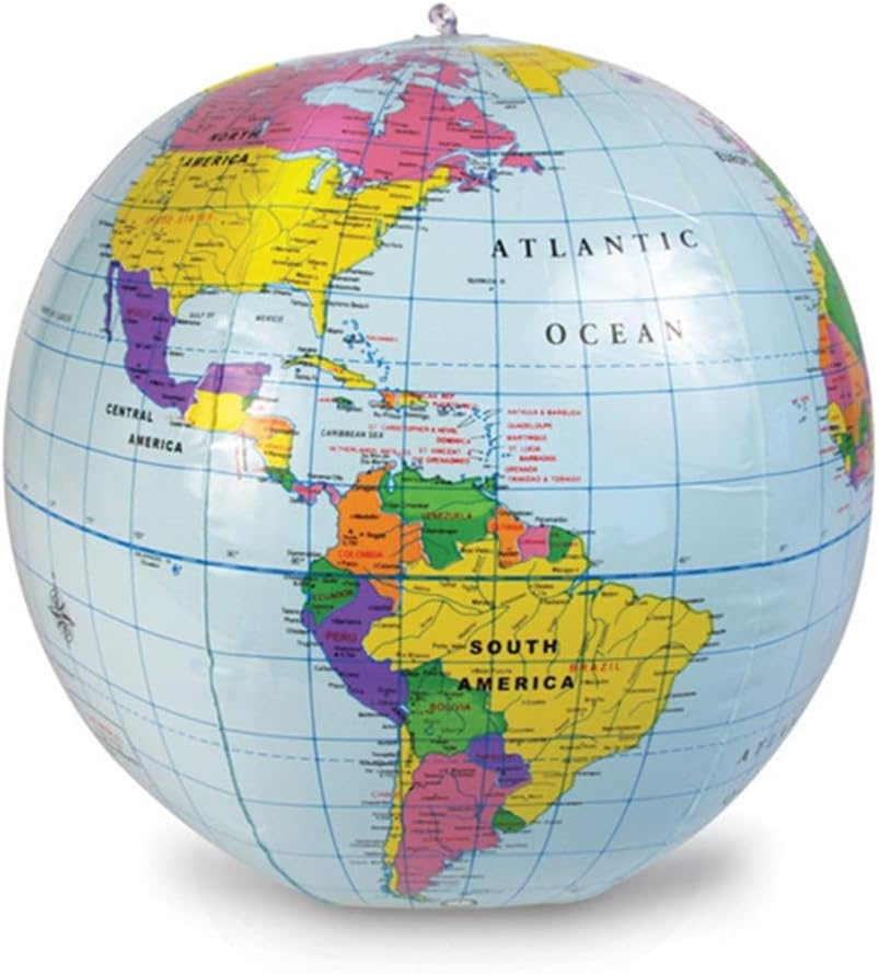 Learning Resources Inflatable 11 Inch Globe, Toy Globe, Detailed Educational Globe, Ages 6+