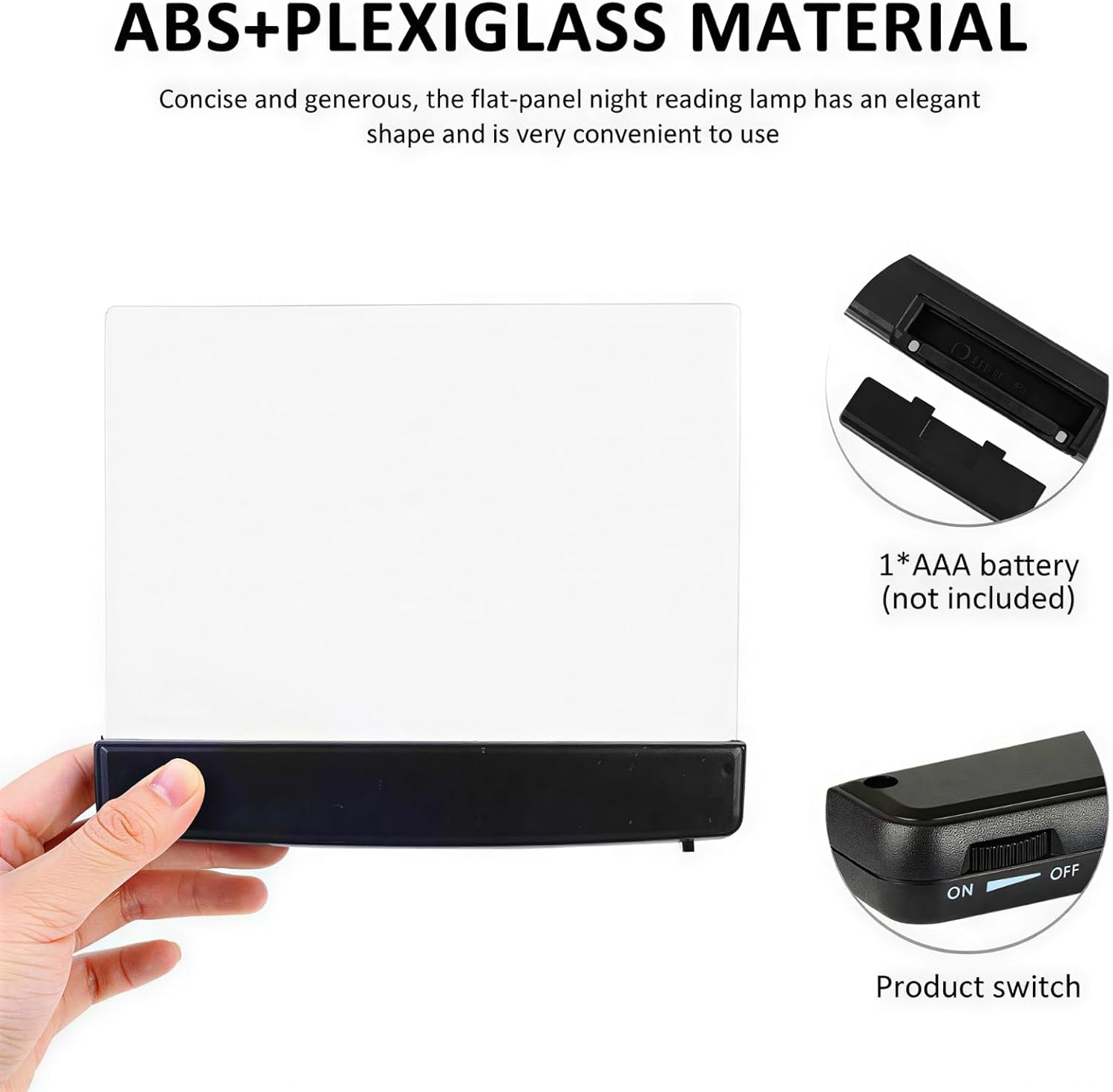 Eosnow Reading Light Leselampe Buch Klemme Portable ABS Bookmark Light Book Lights for Reading at Night Eye Care Lamp Juesi Flat Book Light for Reading in Bed Table Lamps image number 6