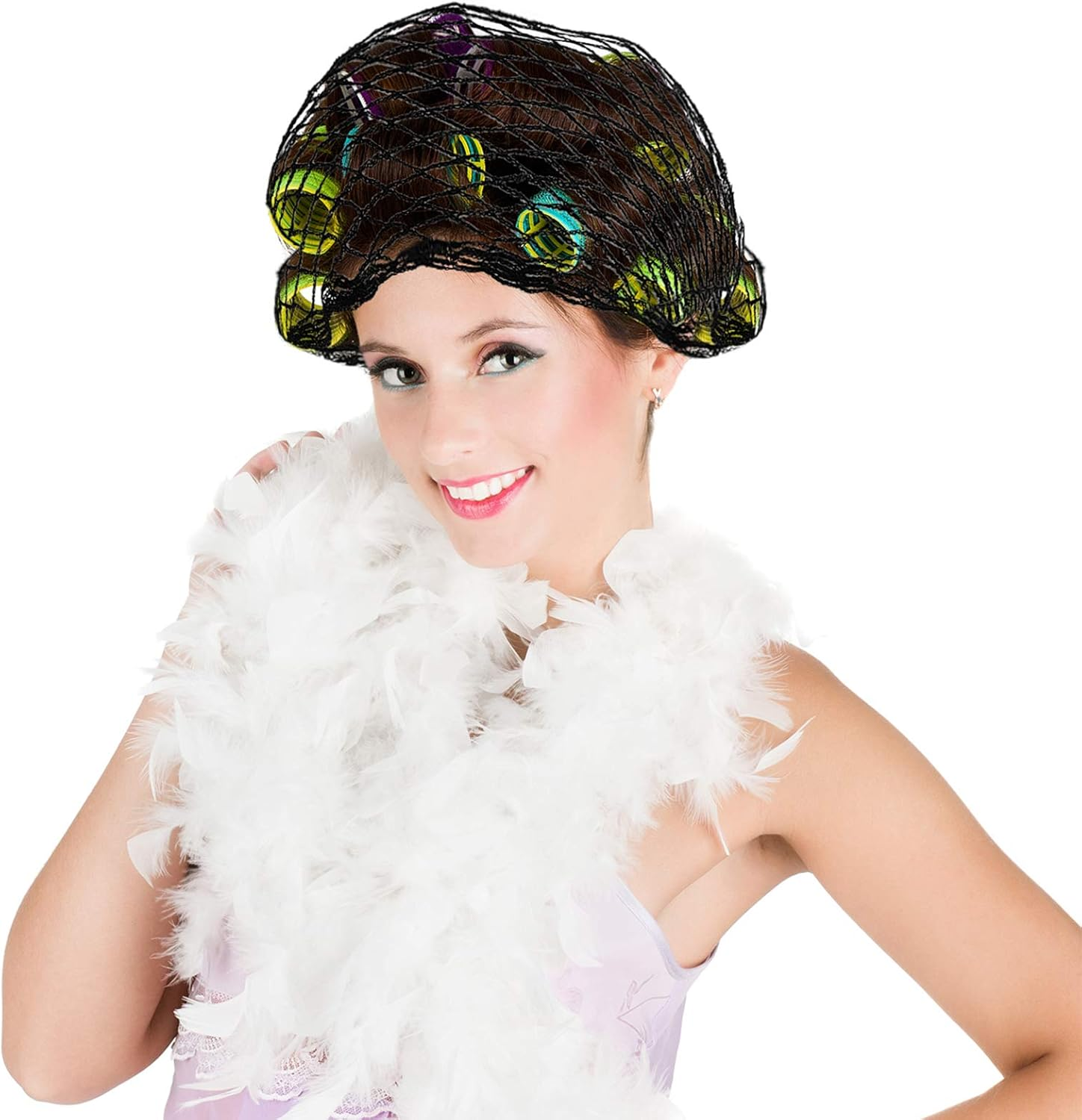 2 Pieces Cotton Triangle Hair Net for Rollers, Women Hair Net Mesh Hair Net Sleeping Crochet Hair Net Women Sleep Net Triangular Hair Setting Net for Sleeping, Black, 35 X 35 X 57 Inches image number 1