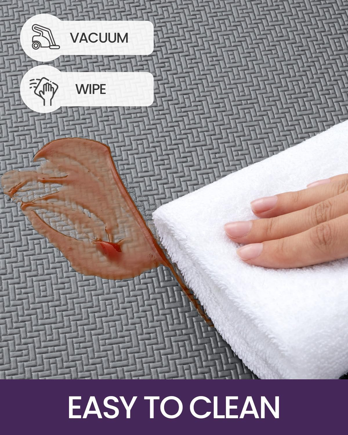 DEXI Kitchen Mats for Floor, Cushioned anti Fatigue, 2 PCS Rug Set, Non Slip Waterproof Comfort Standing Mat, 17"X29"+17"X59", Grey image number 4