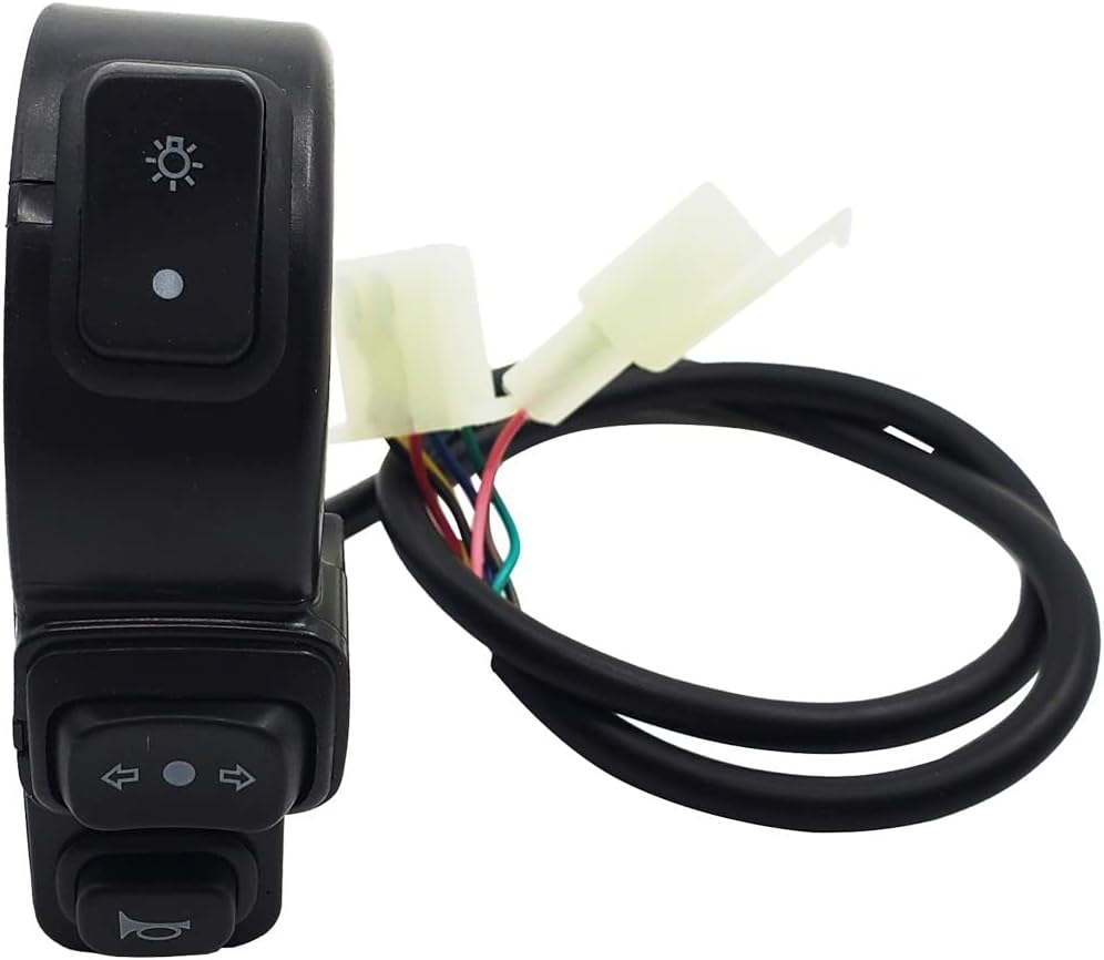 Brake Fog Light Switch for 22Mm Dia Handlebars Motorbike 3 In1 Motorcycle Switch Electric Bike Scooter ATV Quad Light Turn Signal Horn On/Off Button