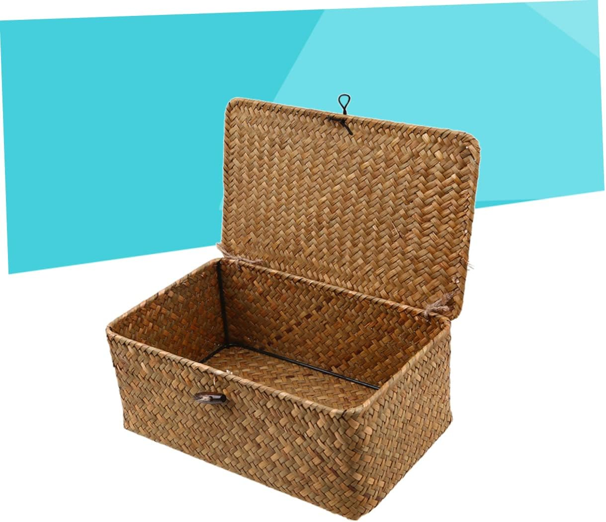 OFFSCH Seagrass Storage Basket Handwoven Rattan Container for Home Office Living Decor Clothes Organization image number 7