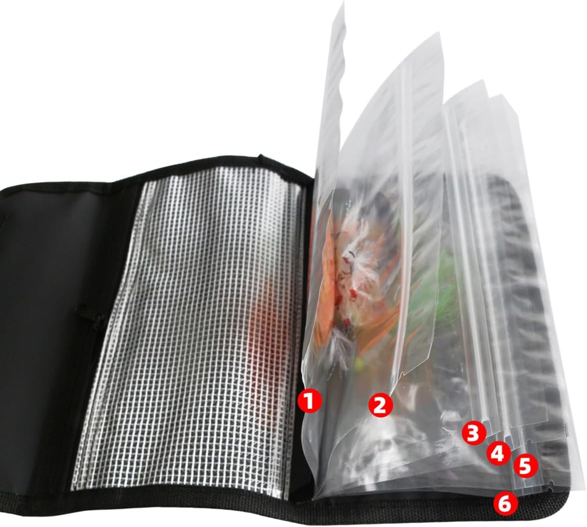 DECHOUS Portable Waterproof Fishing Bait Bag Small Soft Lure Storage Pouch Multifunctional Outdoor Tackle Organizer for Anglers image number 4