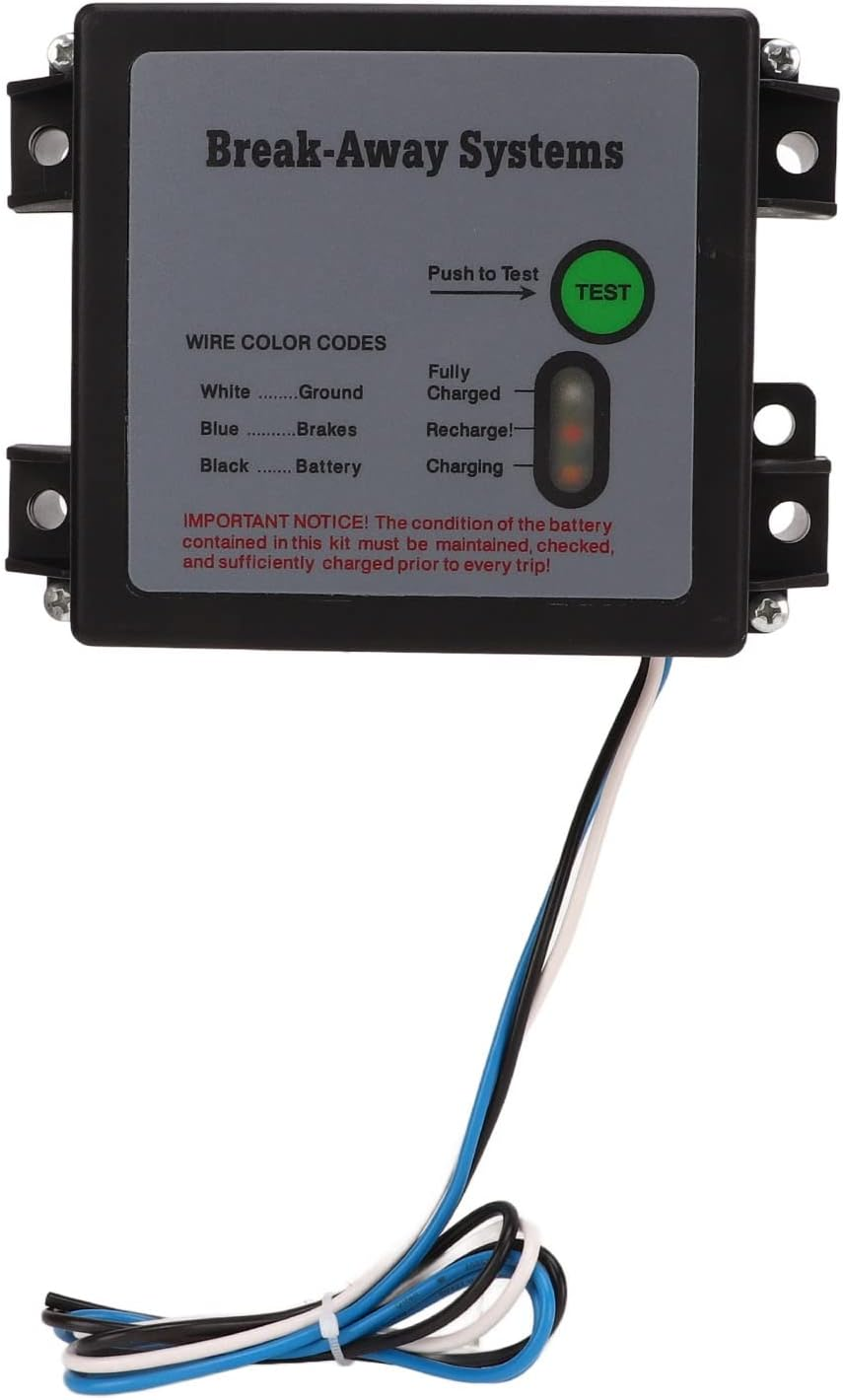 12V LED Test Break Away System Premium Trailer Brakes Breakaway Kit for RV Owners image number 4