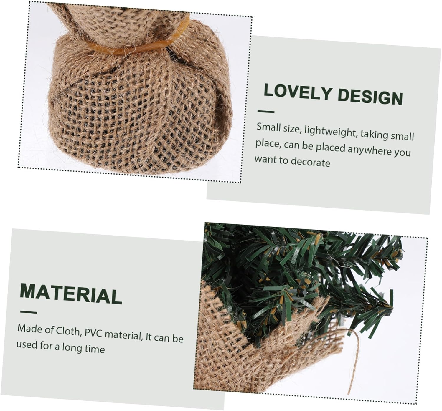 2Pcs Mini Christmas Trees Artificial Pine Trees Christmas Scene Decor for Home image number 3