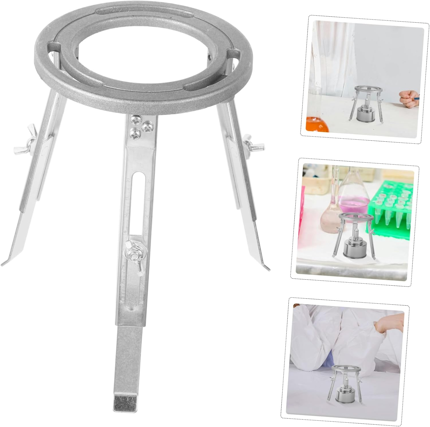 TIDTALEO Adjustable Tripod Stand for Detachable Laboratory Heating Support Safe Stable Design for Experiments for Schools Factories Medical Institutions