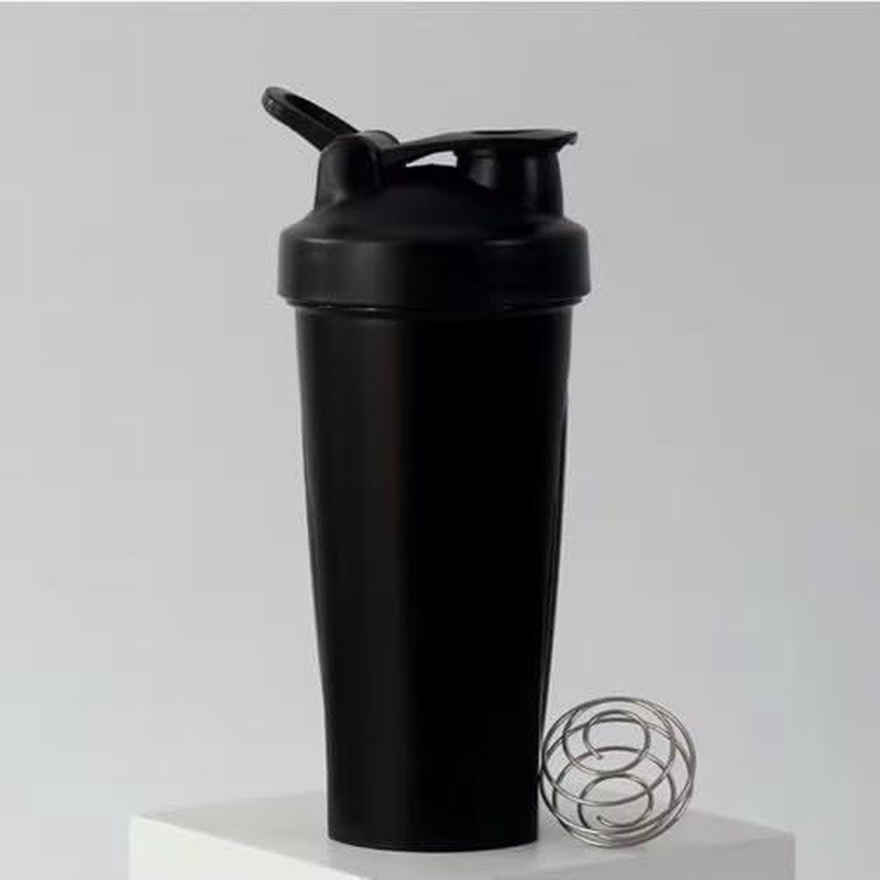 Protein Shaker Bottle with Mixing Ball, 650 ML (20Oz) Premium Matte Black, Leak-Proof Flip Cap image number 4
